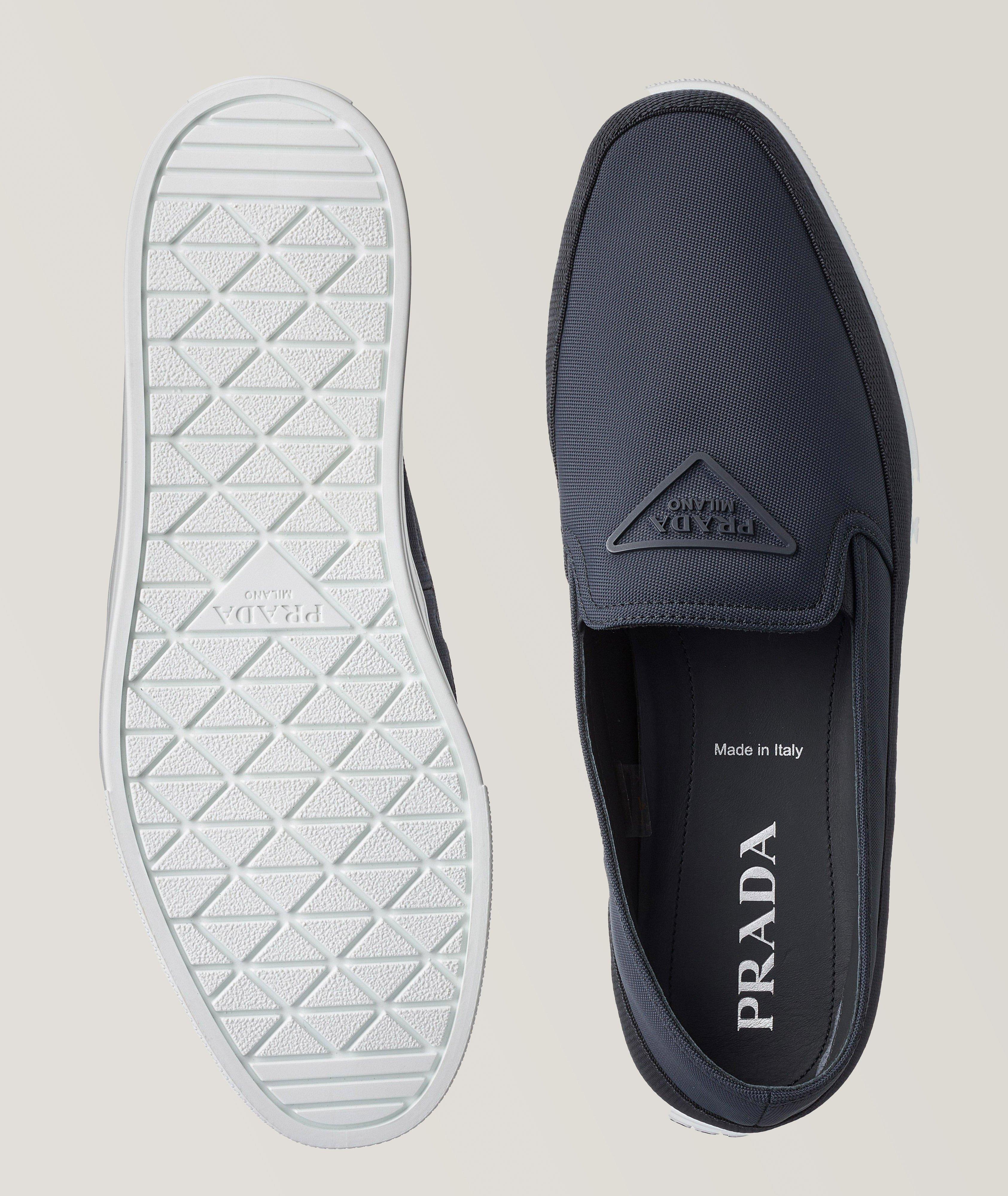 PRADA MILANO MEN SHOES SLIP ON RUBBER CAP TOE SNEAKERS MADE IN