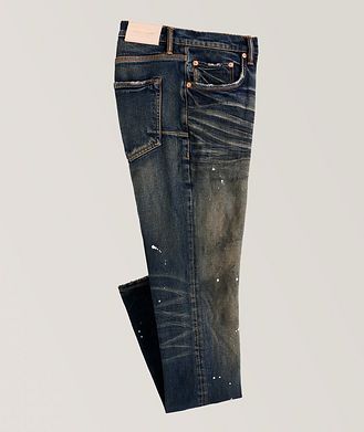 PURPLE BRAND P001 Splatter Vintage Skinny Jeans