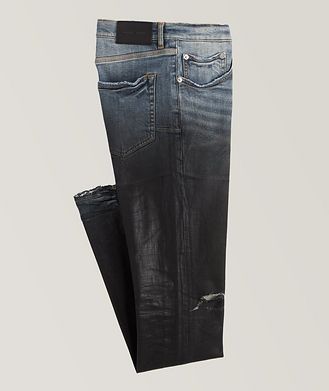 PURPLE BRAND P001 Mid Indigo Black Gradient Jeans