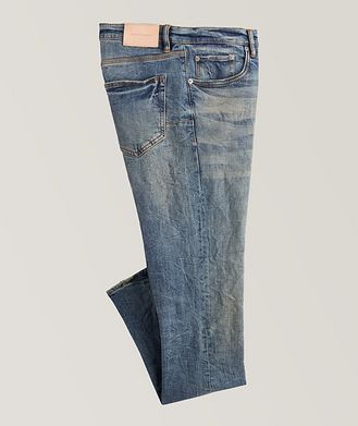 PURPLE BRAND P001 Faded Crinkled Jeans