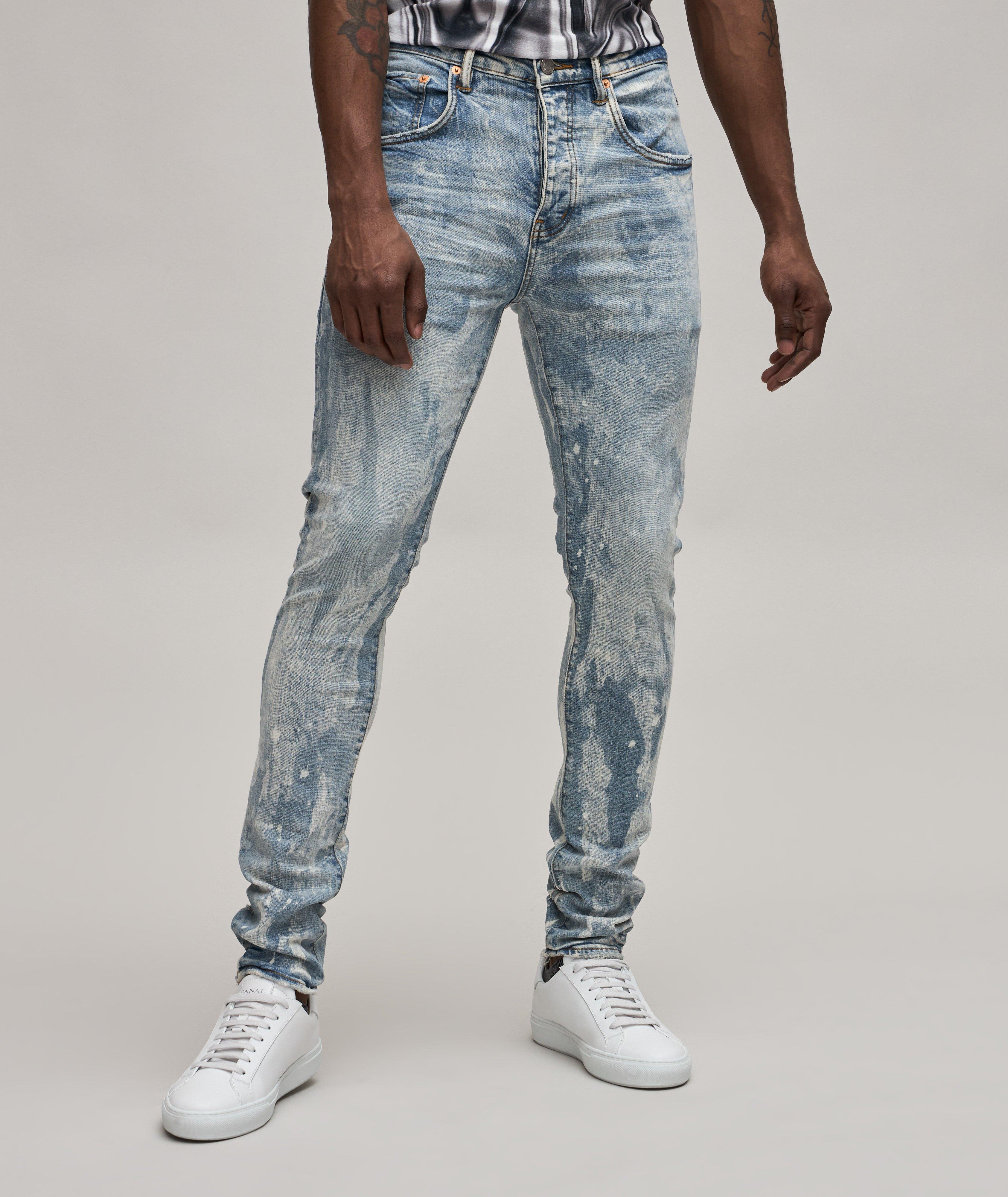 P002 Vintage Bleach Spot Skinny Jeans