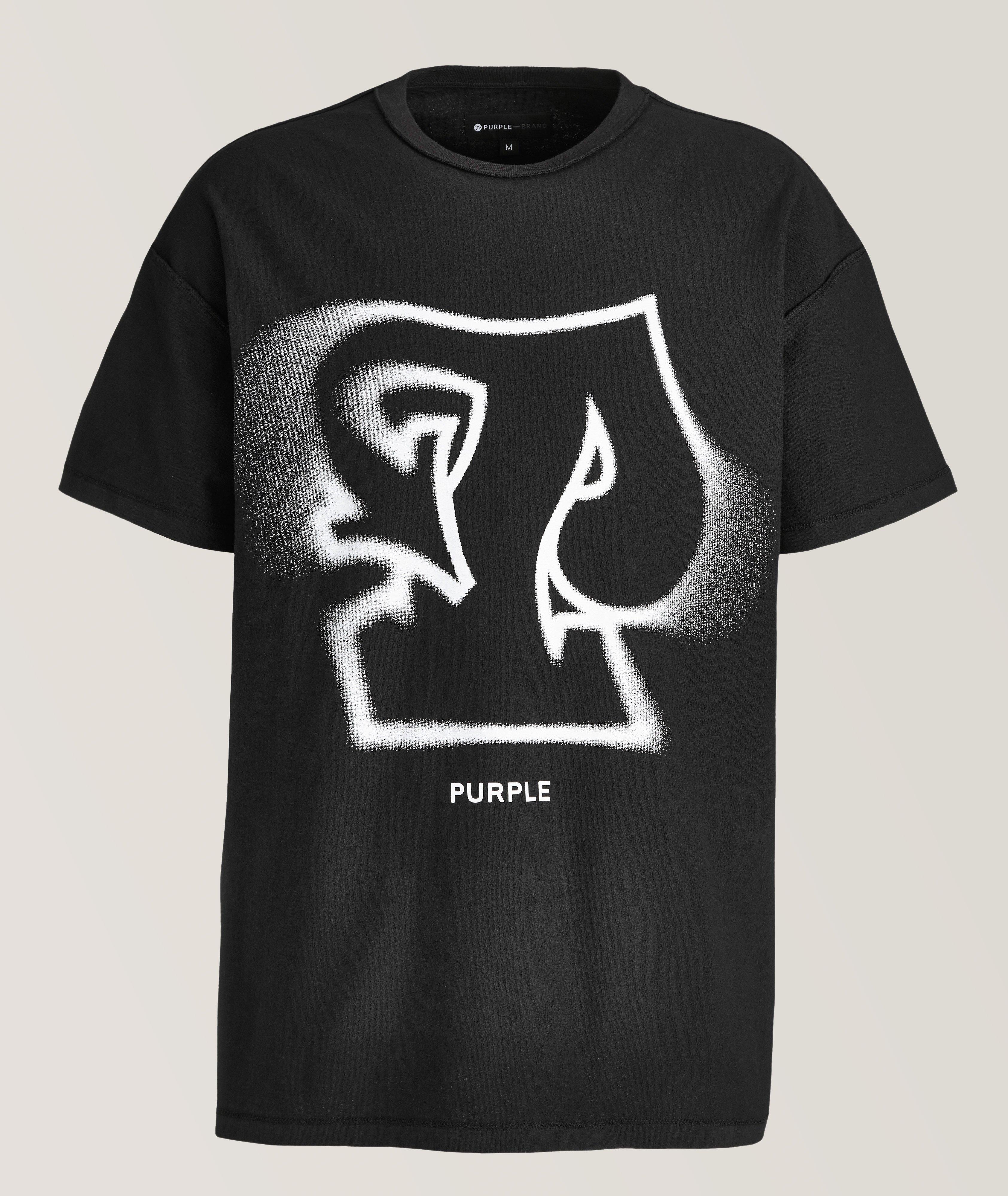 T-shirt imprimé en coton avec graffiti image 0