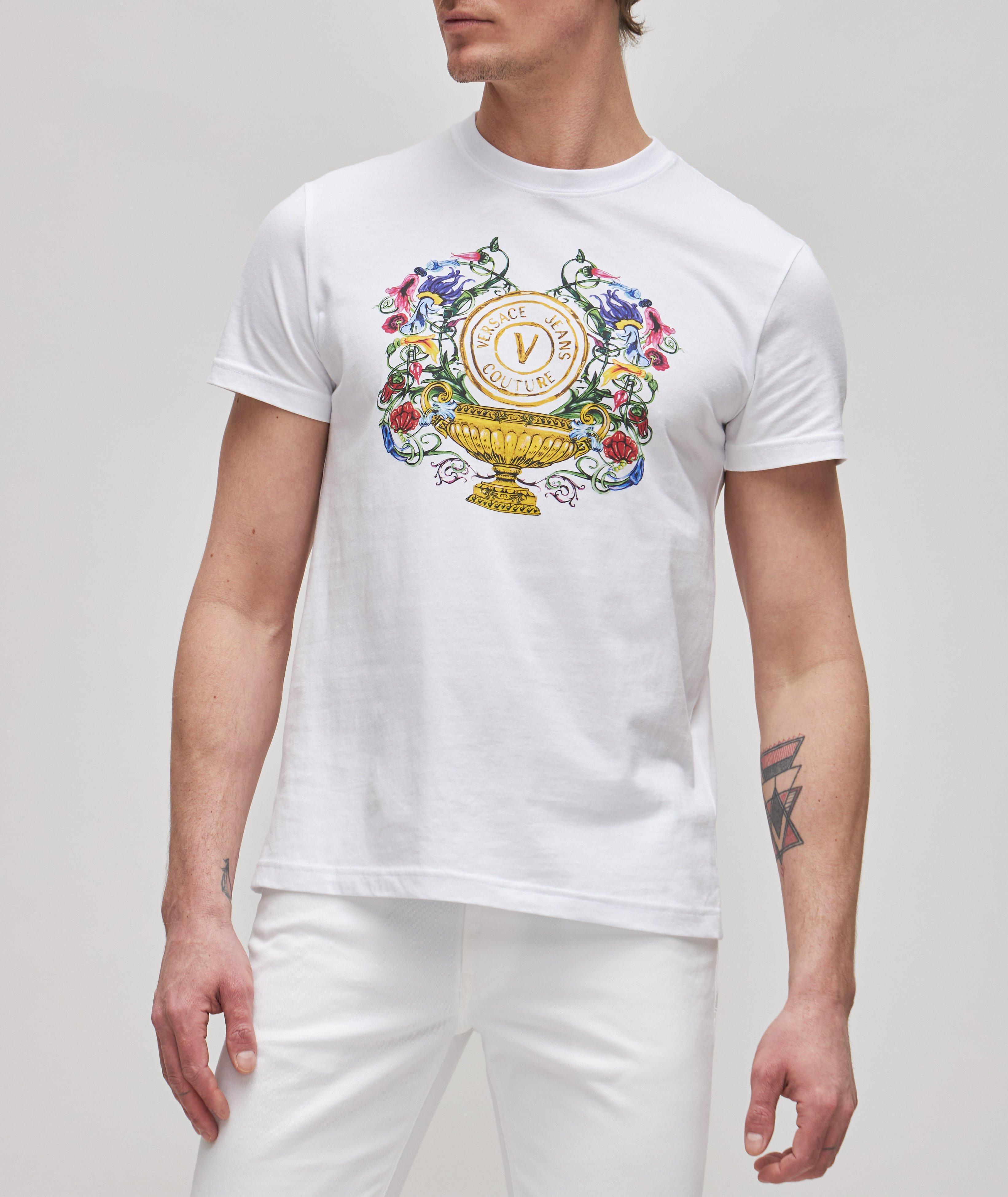 T-shirt imprimé en coton à encolure ronde image 1
