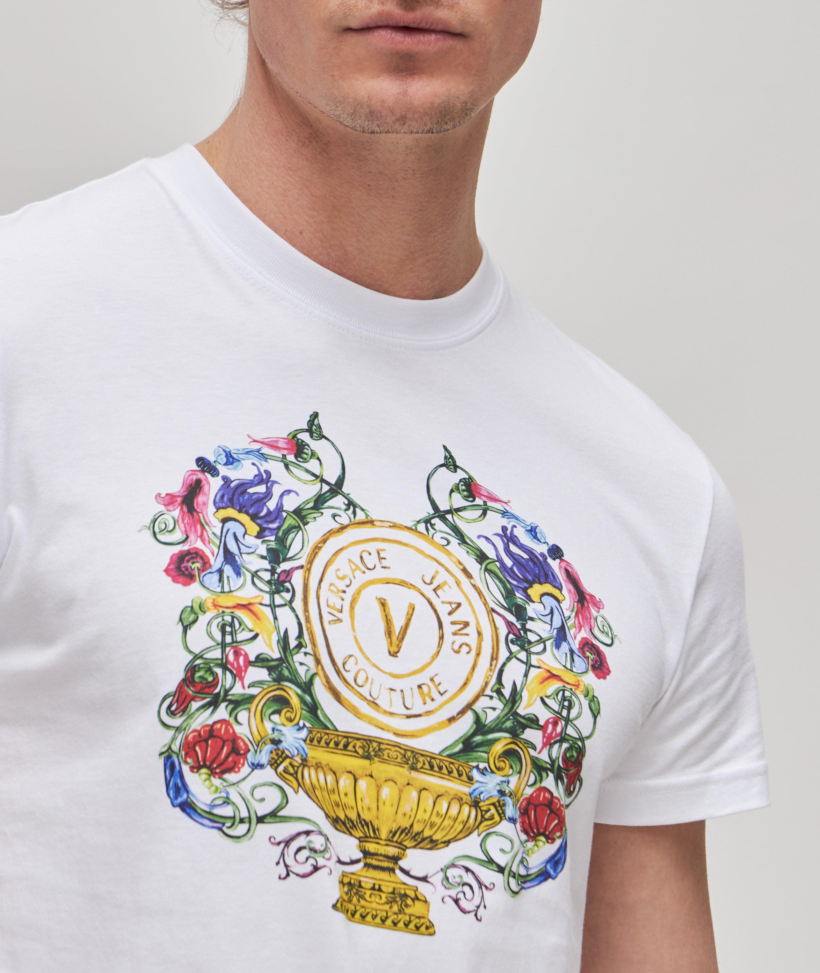 T-shirt imprimé en coton à encolure ronde image 3