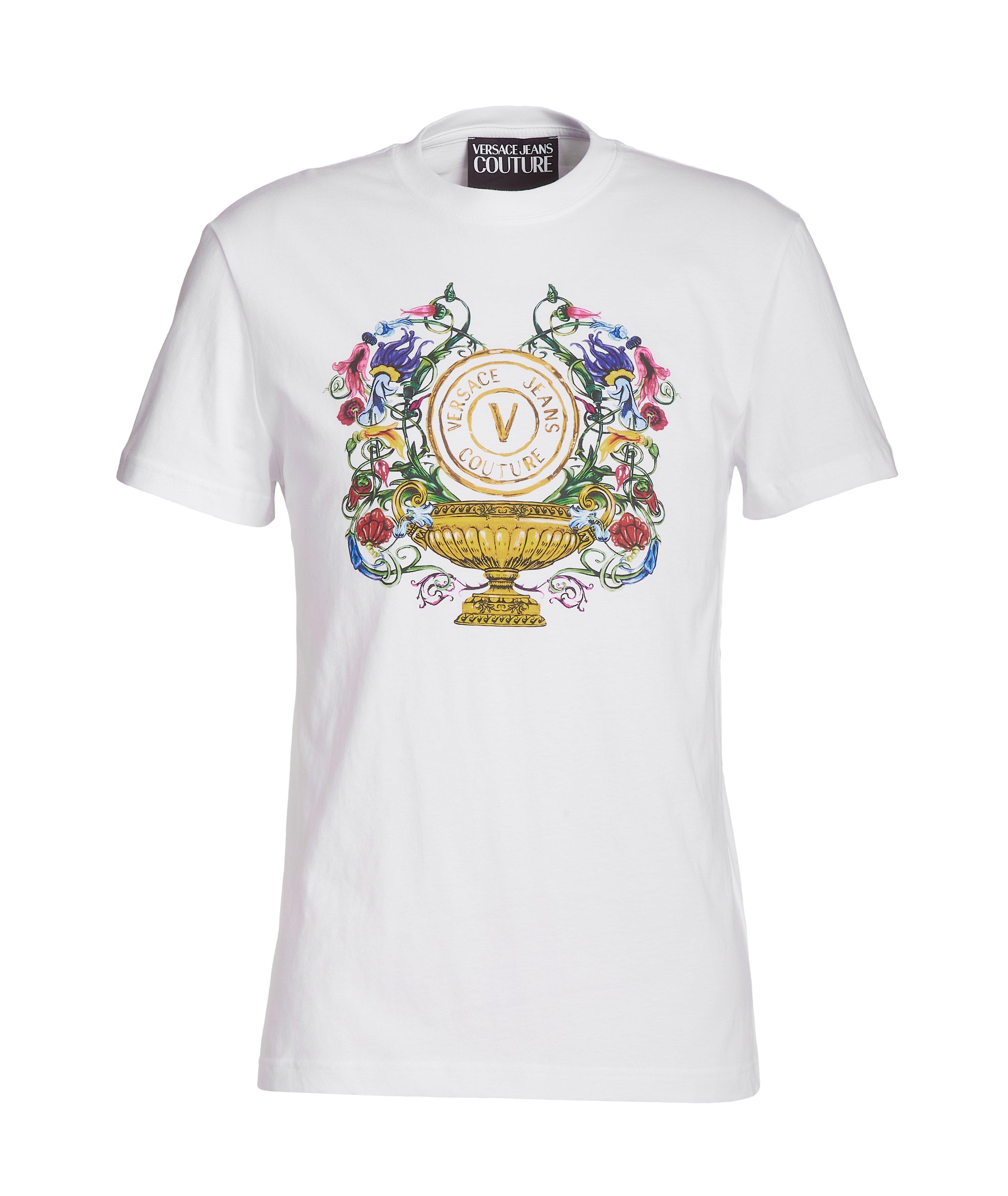 T-shirt imprimé en coton à encolure ronde image 0