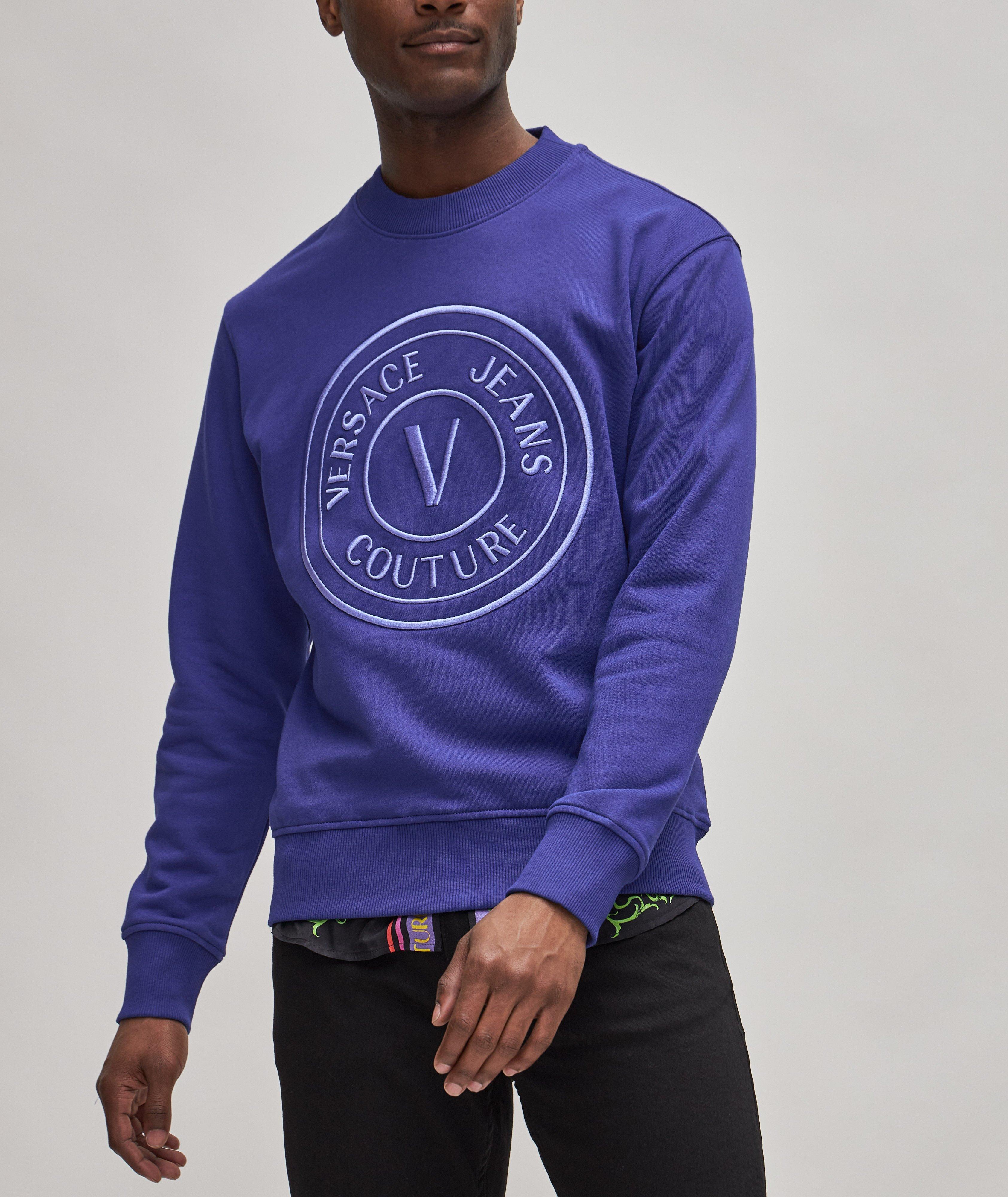 Pull en coton à encolure ronde avec logo image 1