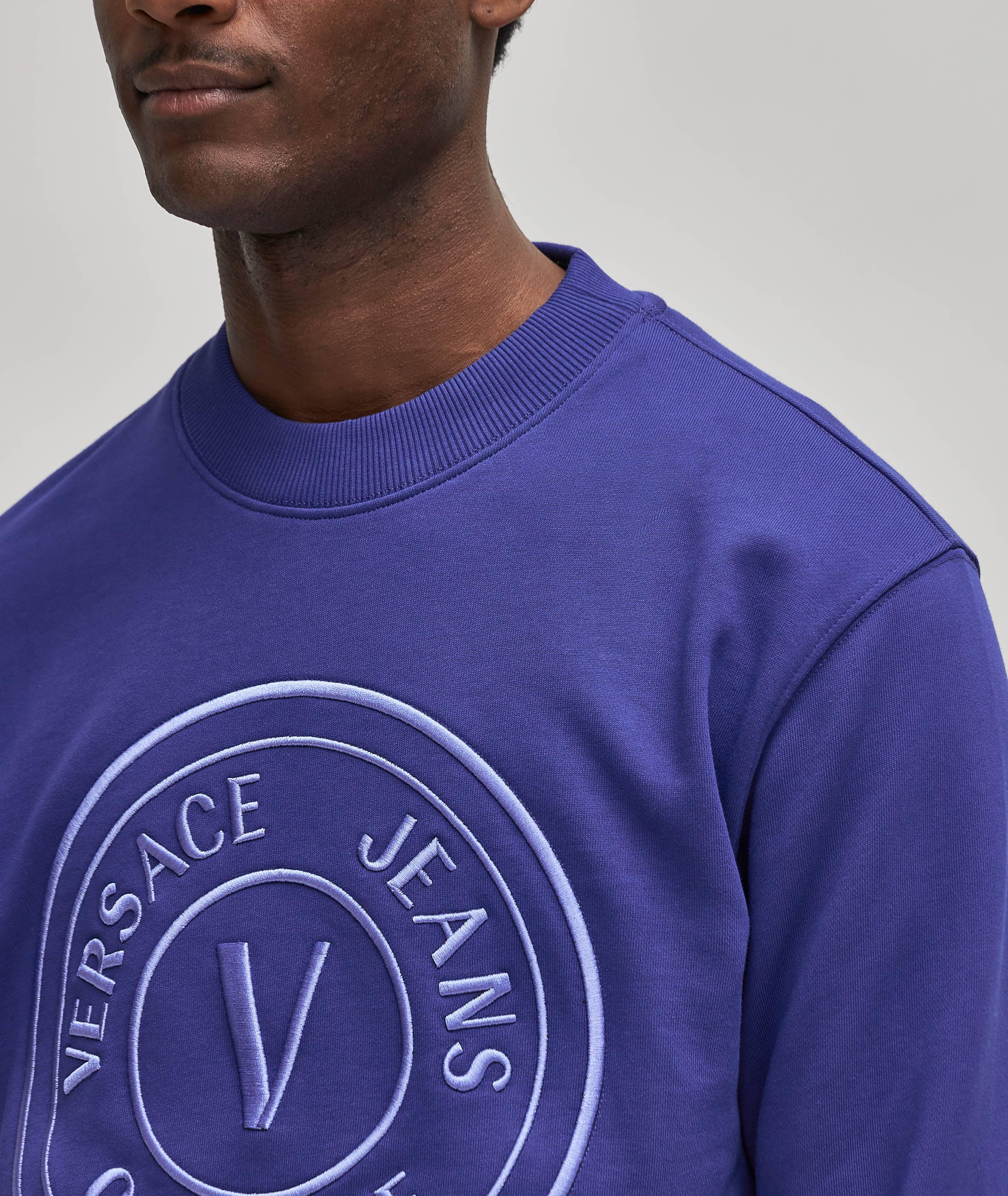 Pull en coton à encolure ronde avec logo image 3