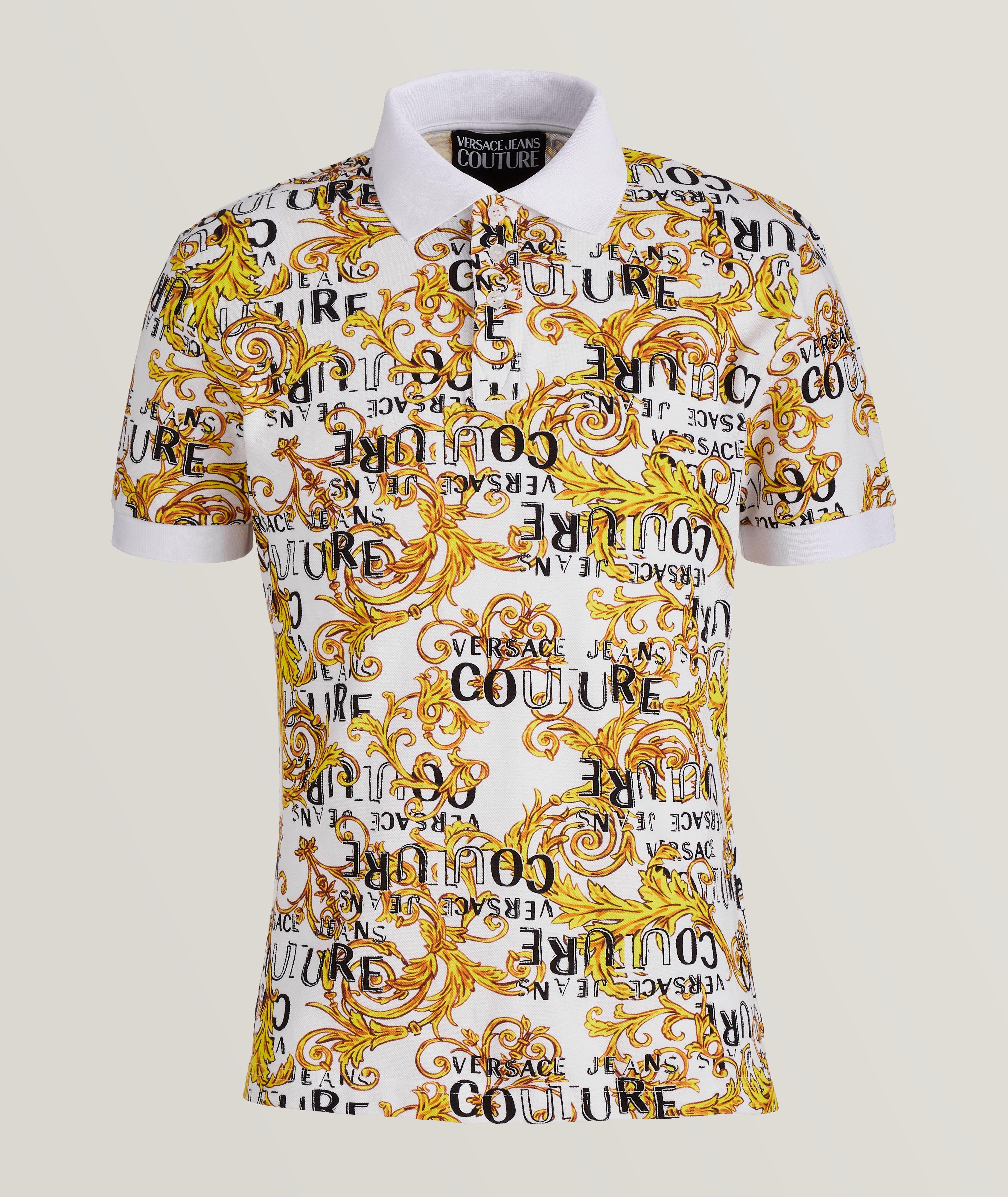 Versace Jeans Couture Baroque Print Cotton Piqué Polo | Polos