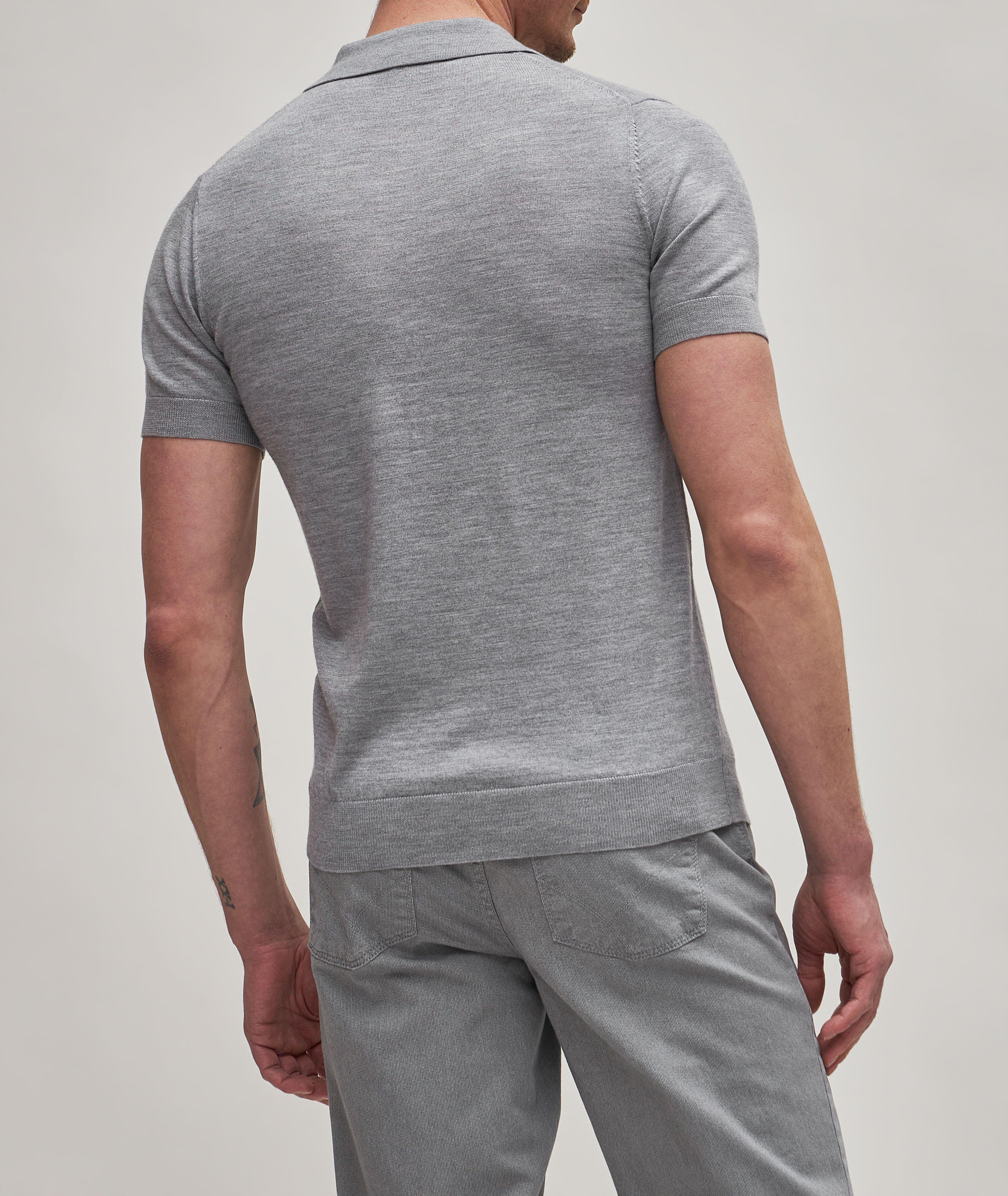 Short-Sleeve Stretch Merino Knit Polo image 2