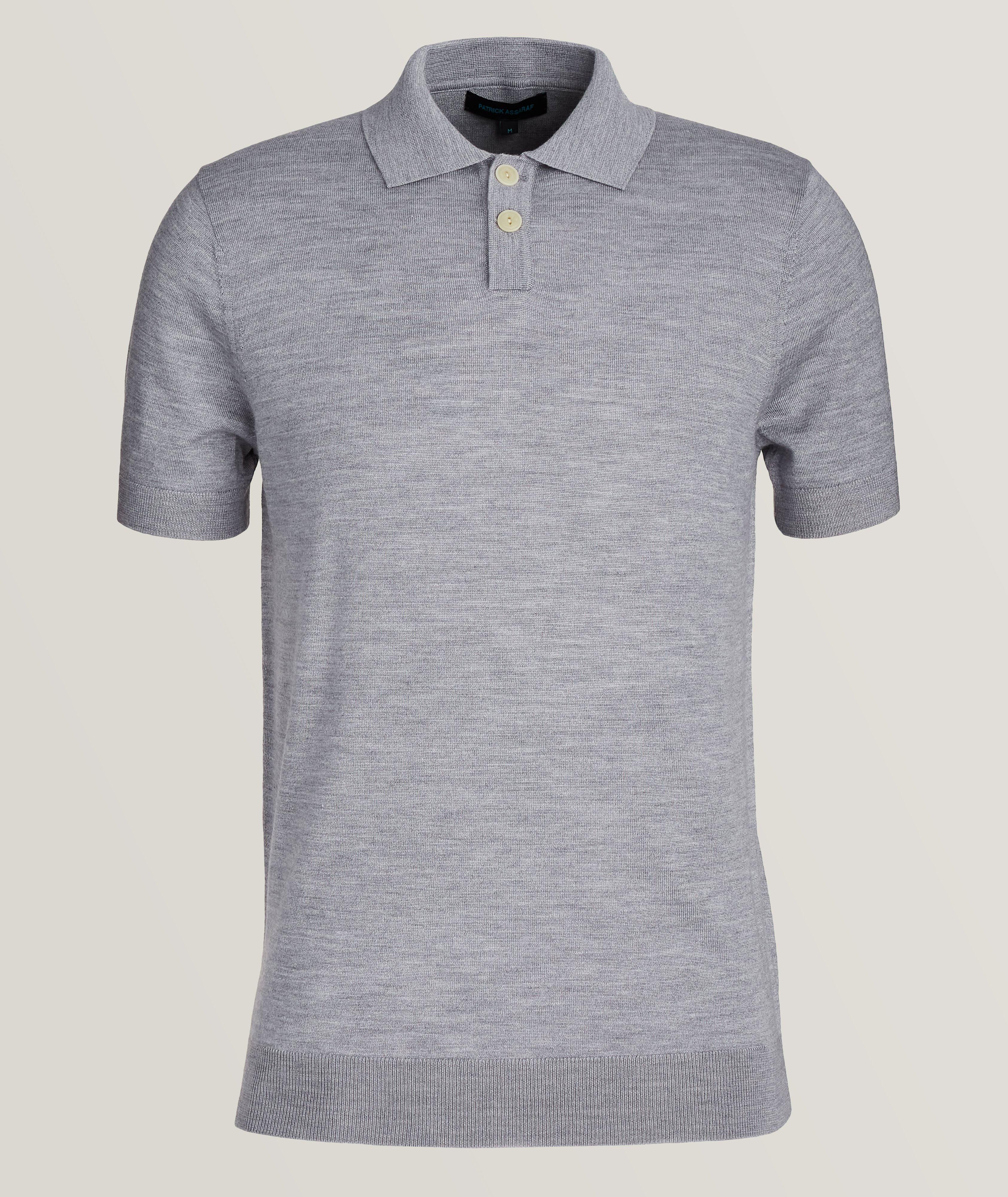 Short-Sleeve Stretch Merino Knit Polo image 0