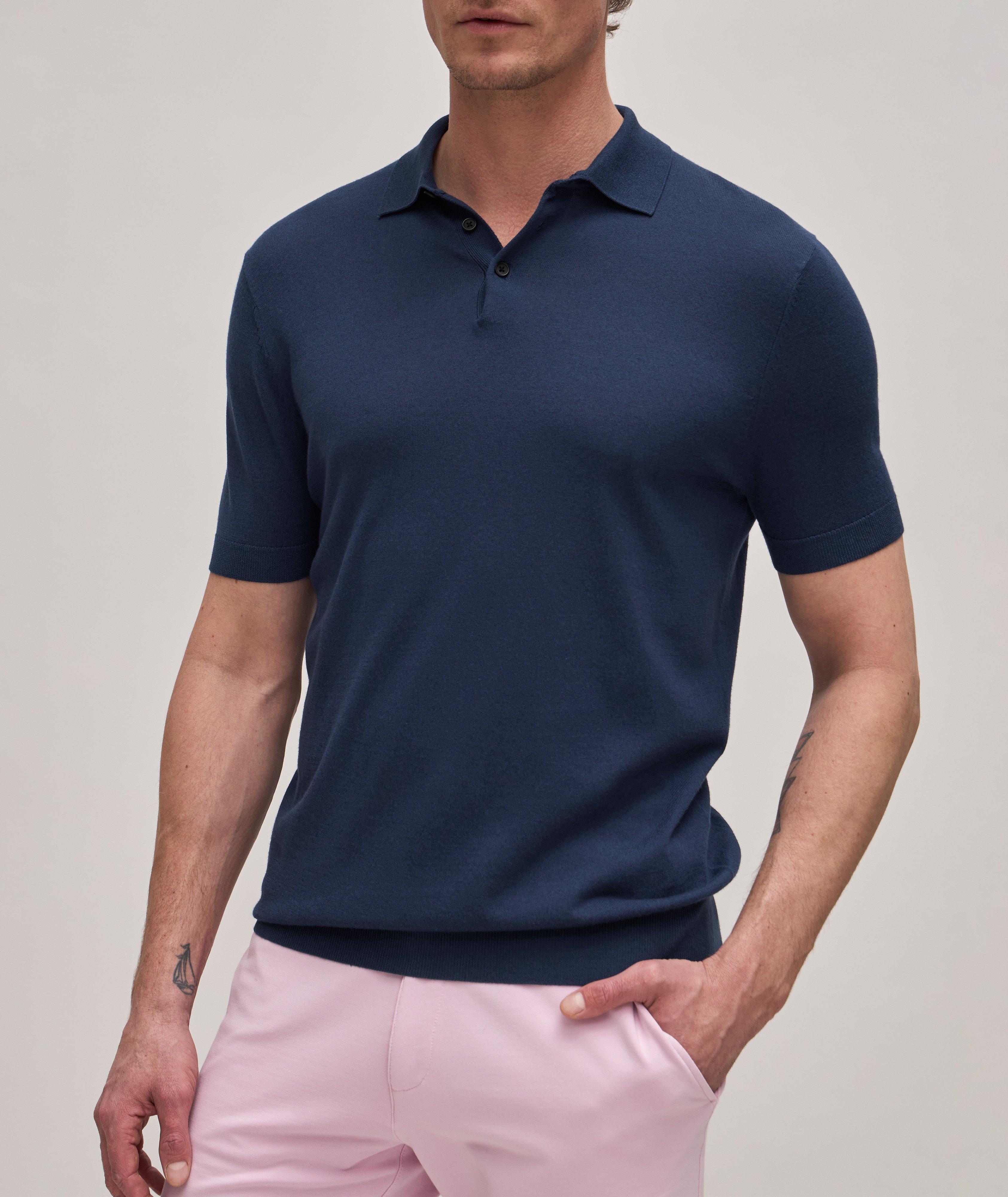 Cotton Blend Knit Polo image 1