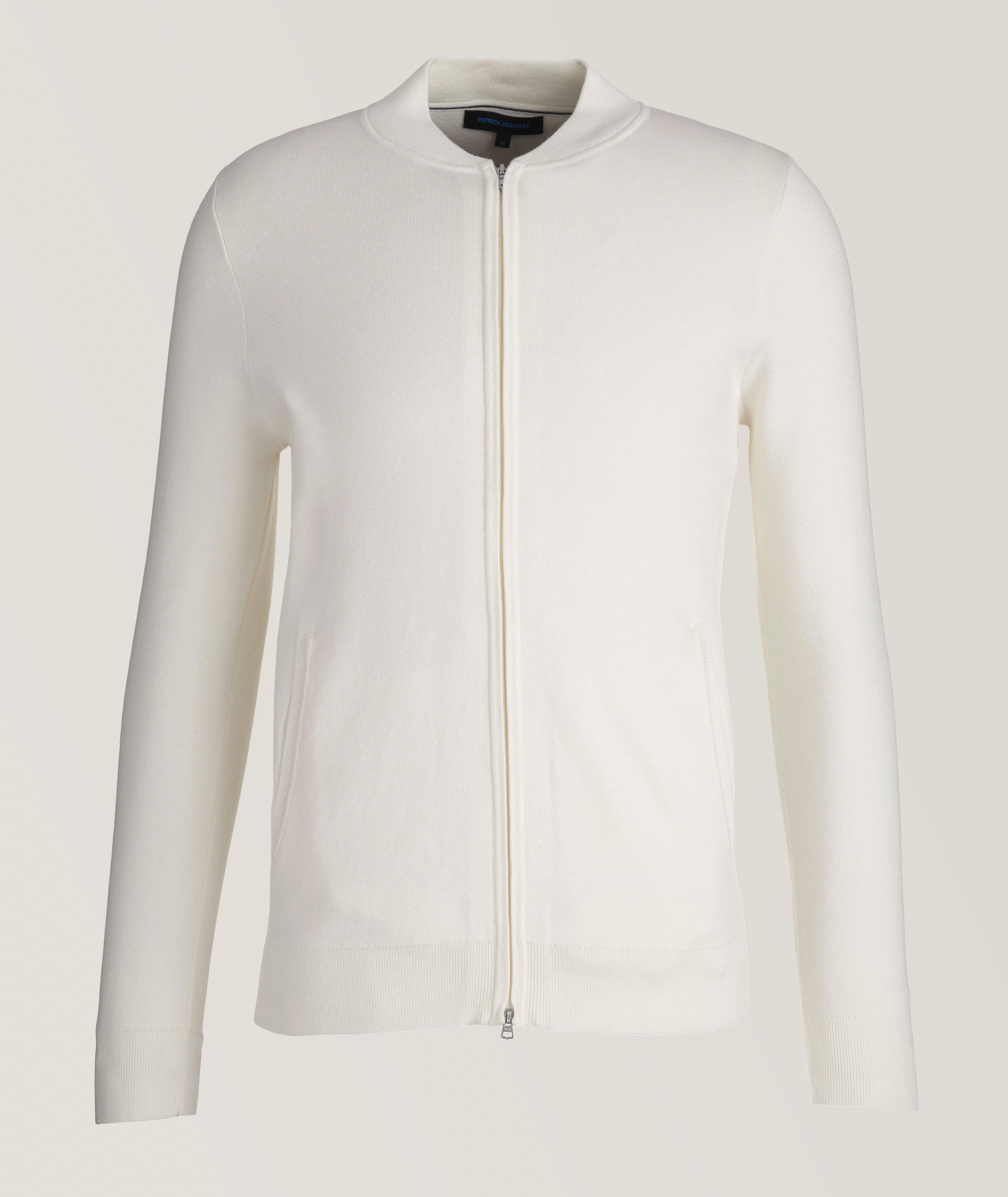 Merino Wool-Blend Full Zip Cardigan image 0