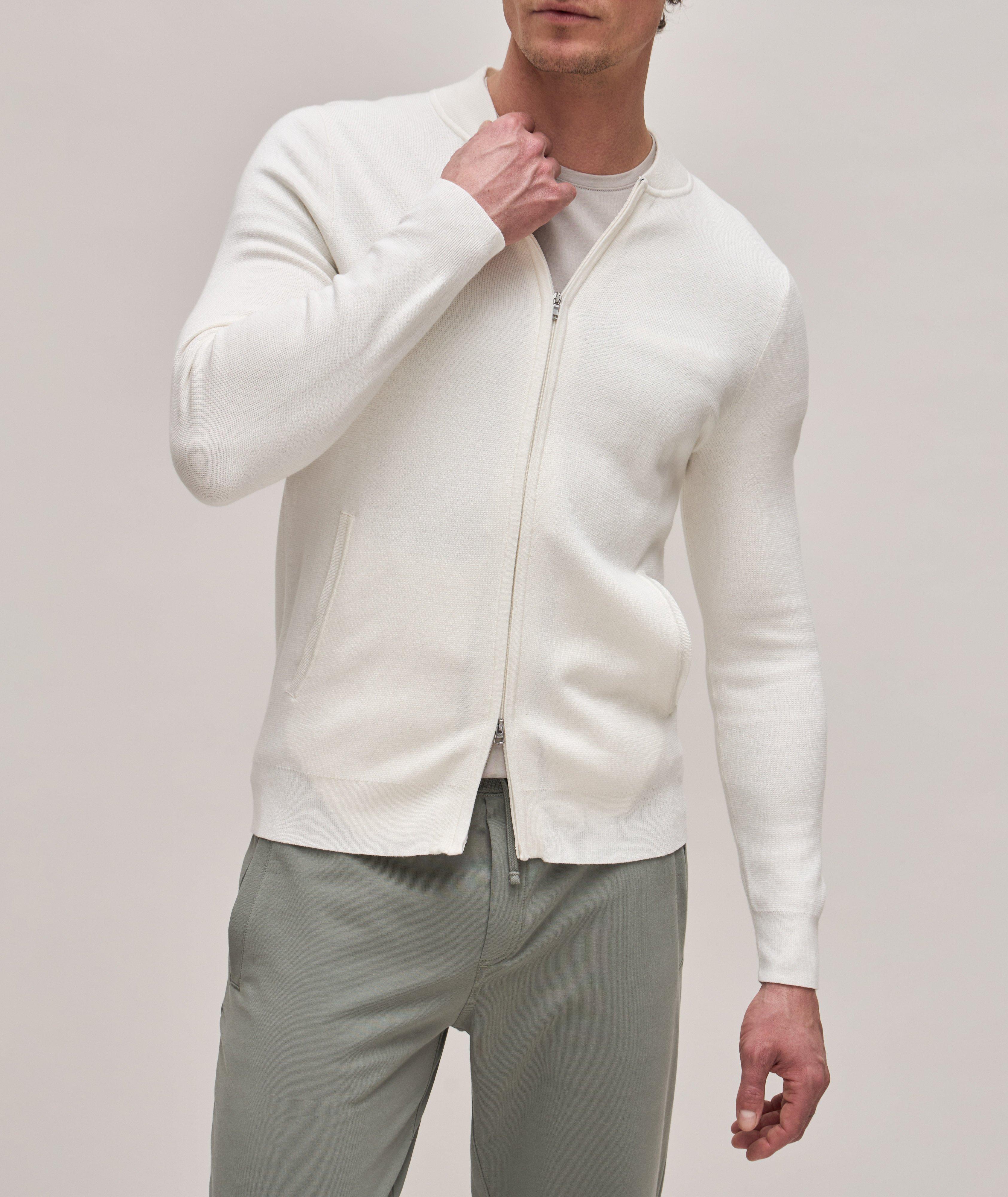 Merino Wool-Blend Full Zip Cardigan image 2