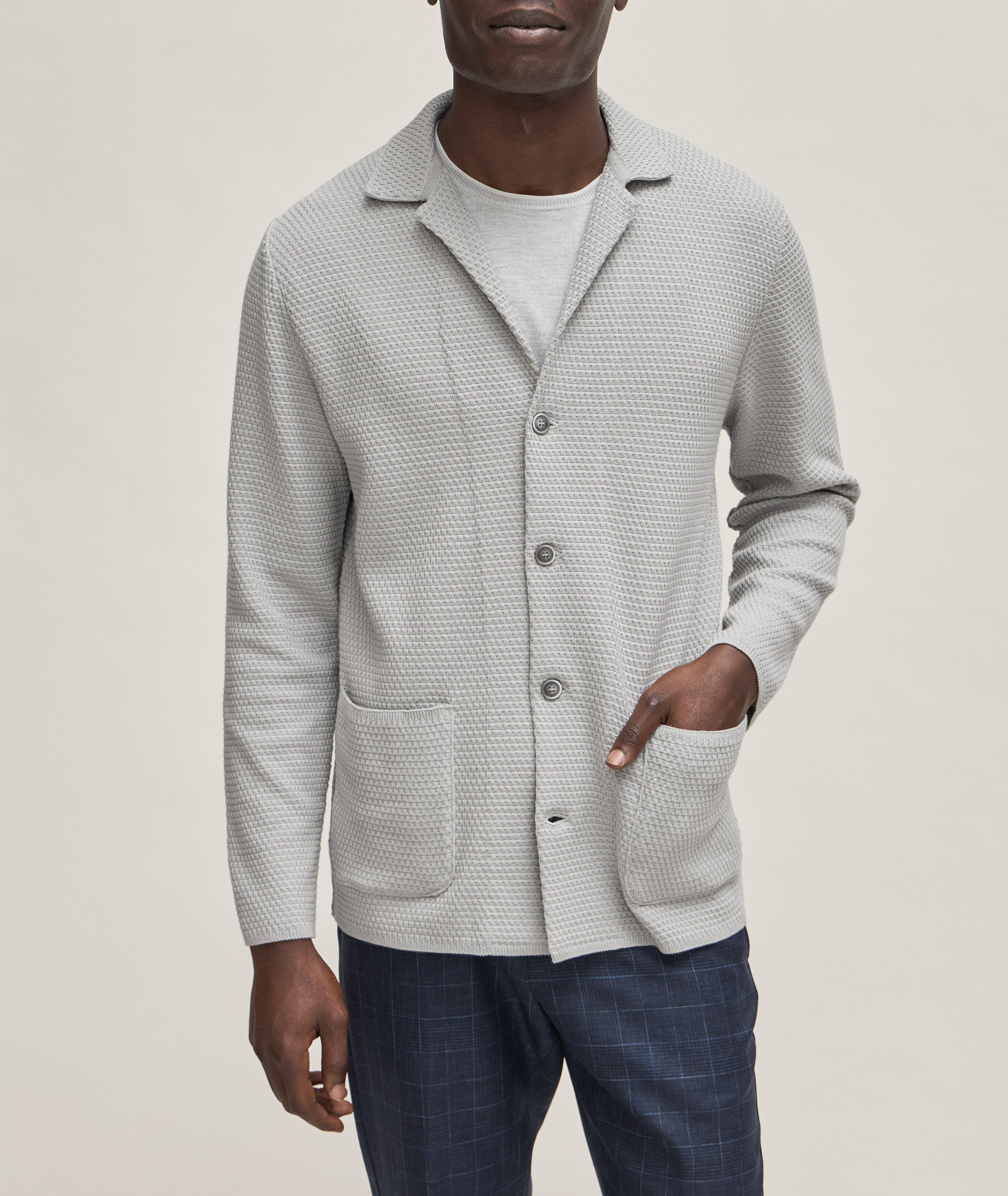 Textured Knit Organic Cotton Sport Jacket