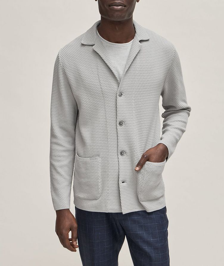 Textured Knit Organic Cotton Sport Jacket image 1