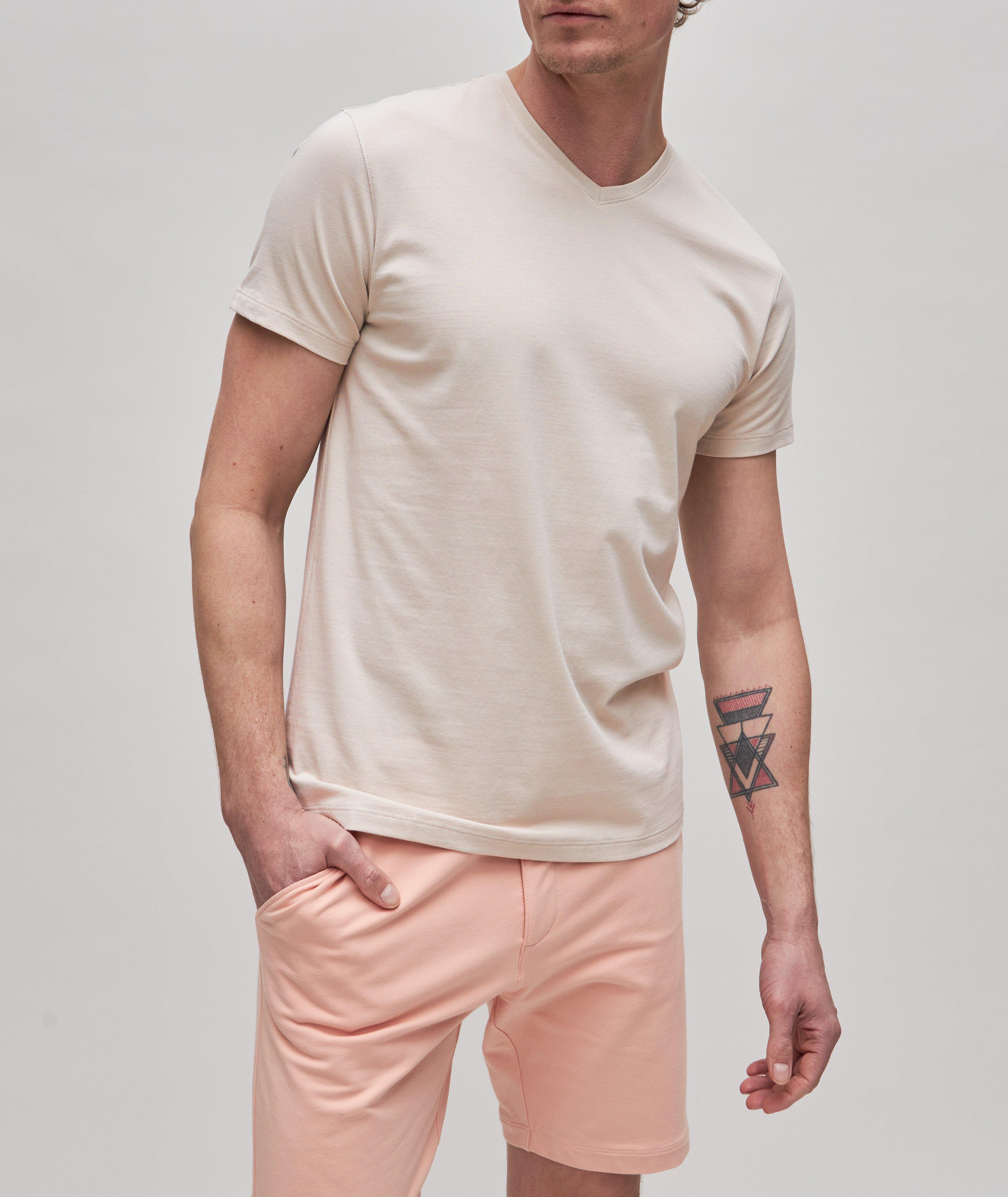 Pima Stretch-Cotton V-Neck T-Shirt image 2