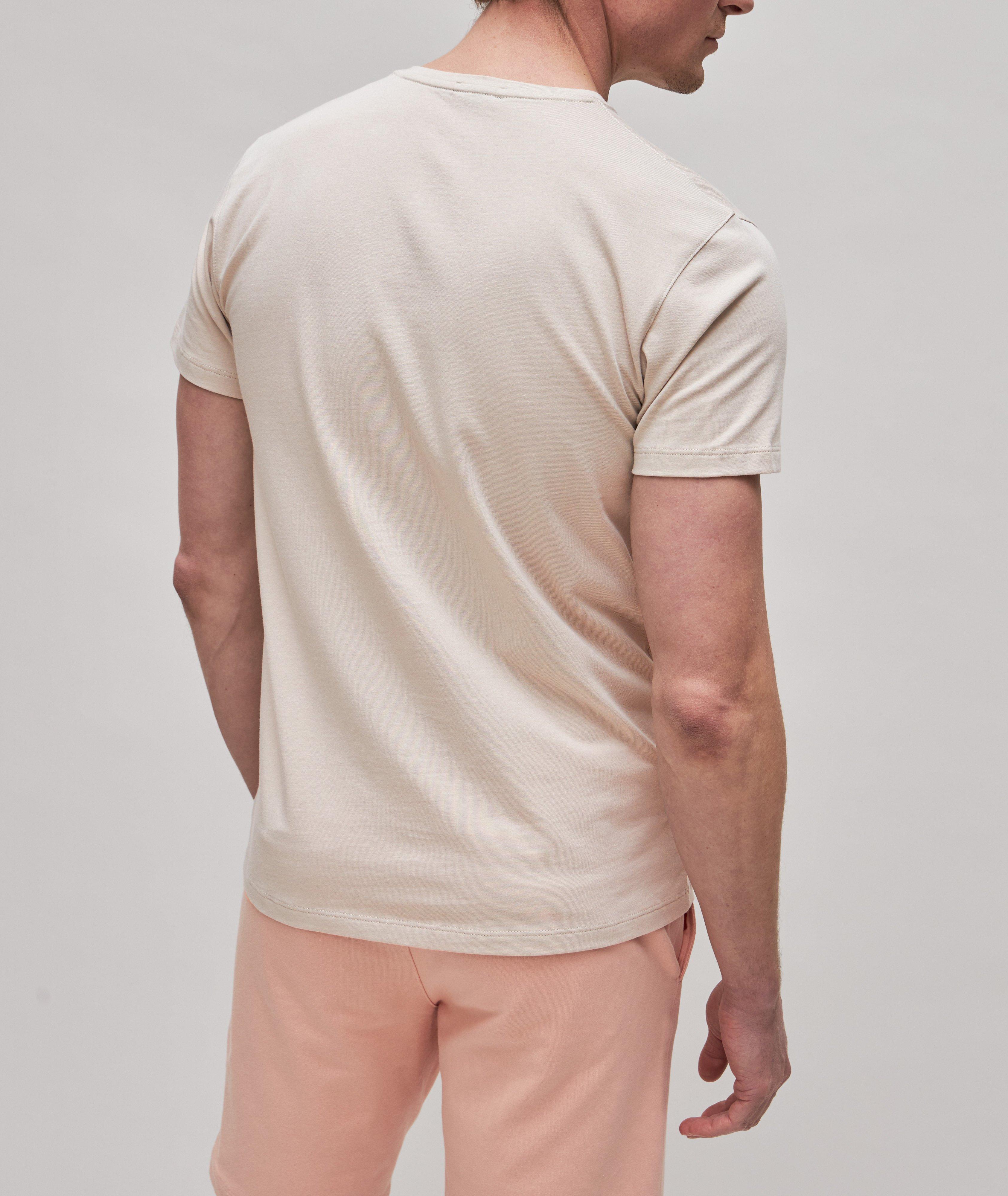 Pima Stretch-Cotton V-Neck T-Shirt image 3