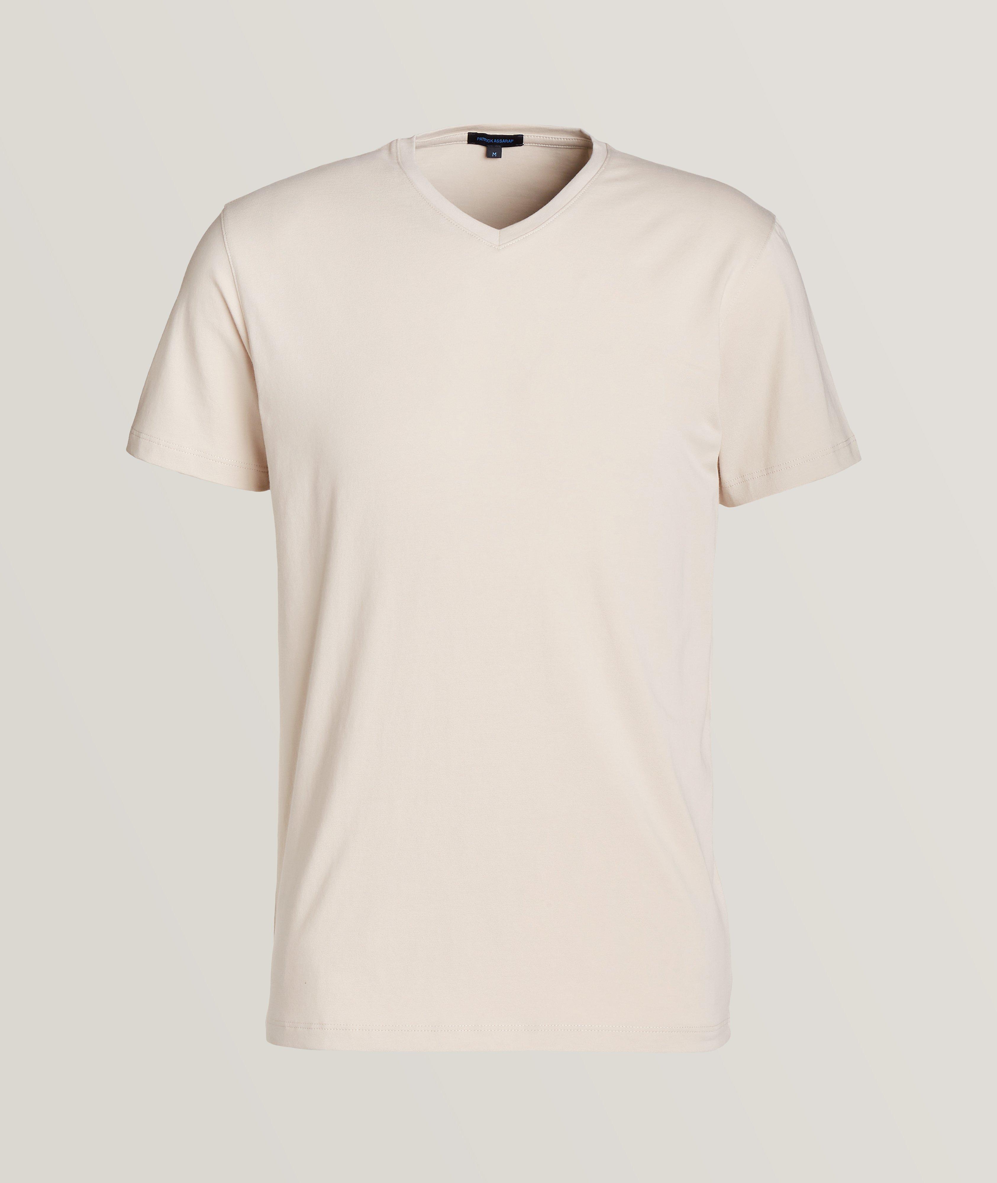 Pima Stretch-Cotton V-Neck T-Shirt image 0