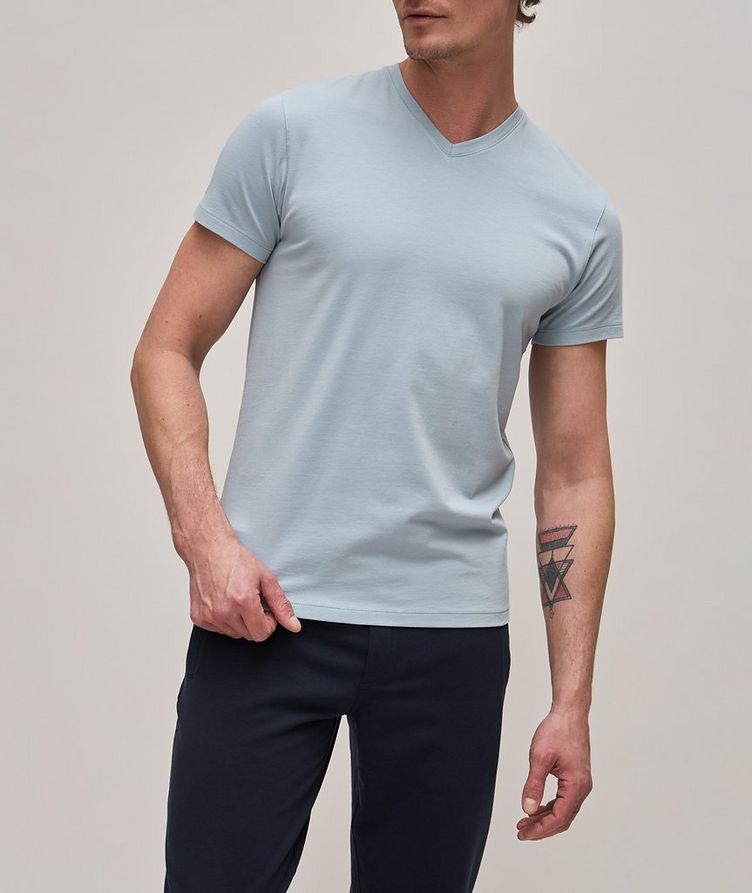 Pima Stretch-Cotton V-Neck T-Shirt image 1