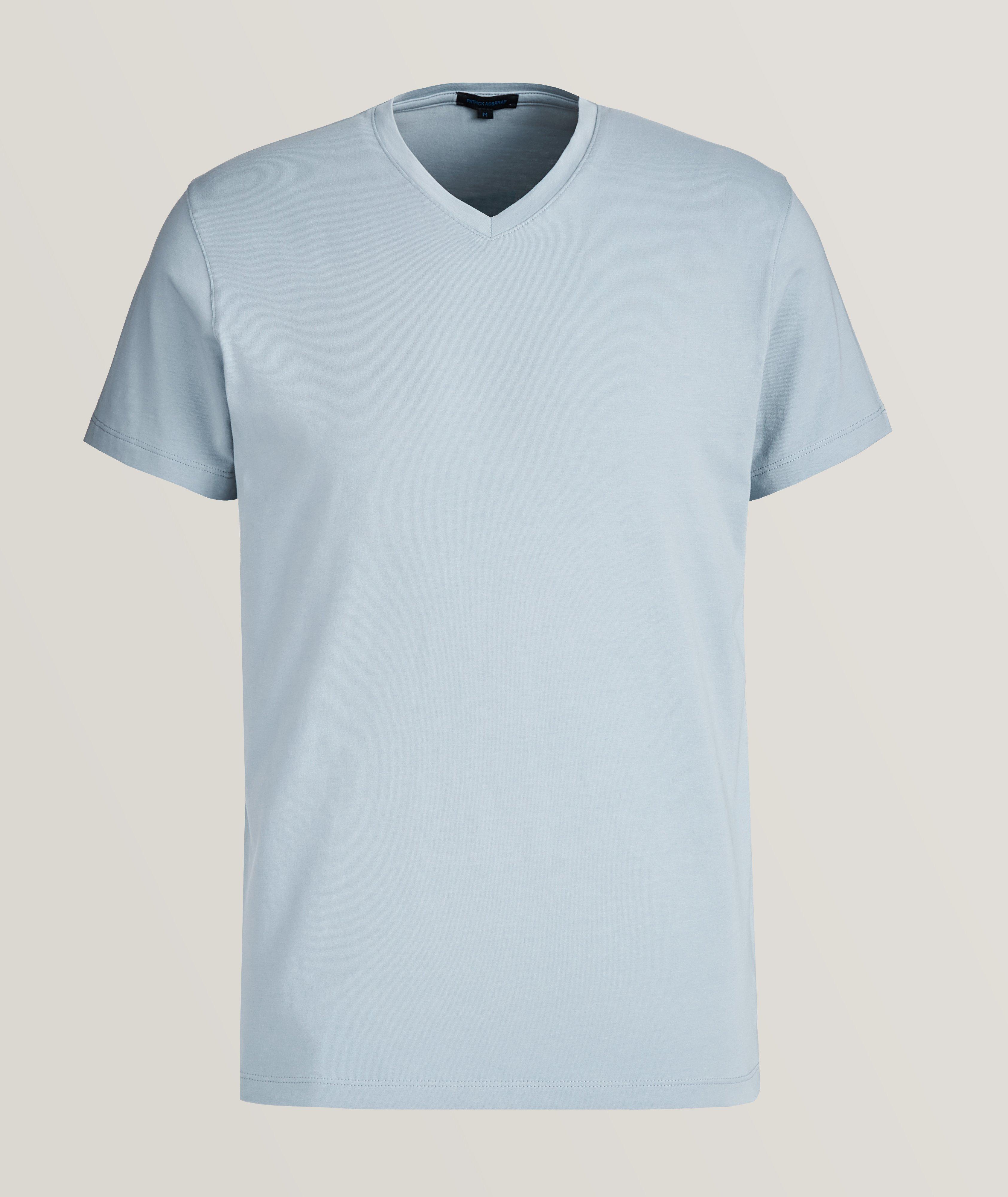Pima Stretch-Cotton V-Neck T-Shirt image 0