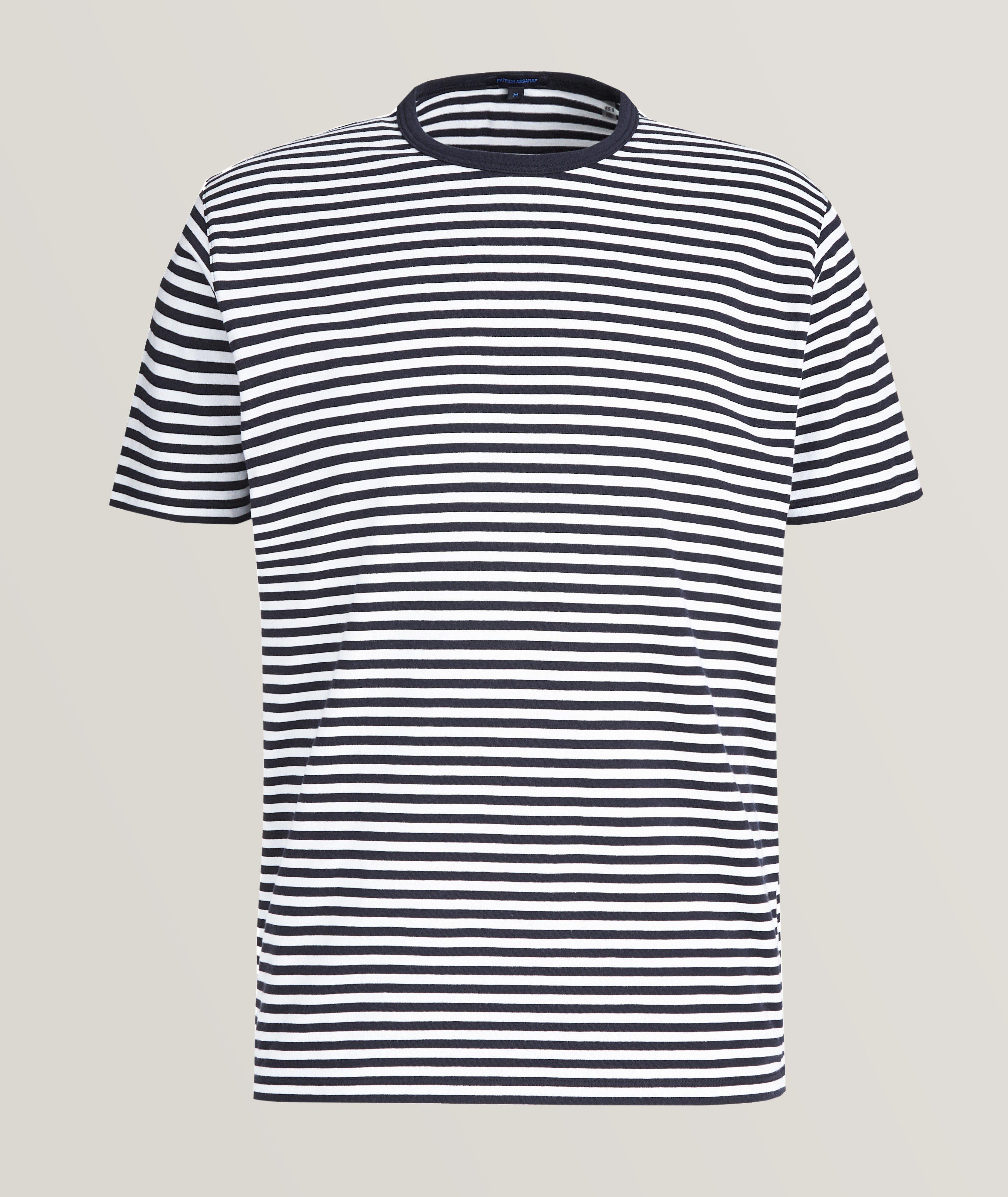 Striped Pima Stretch-Cotton T-Shirt image 0