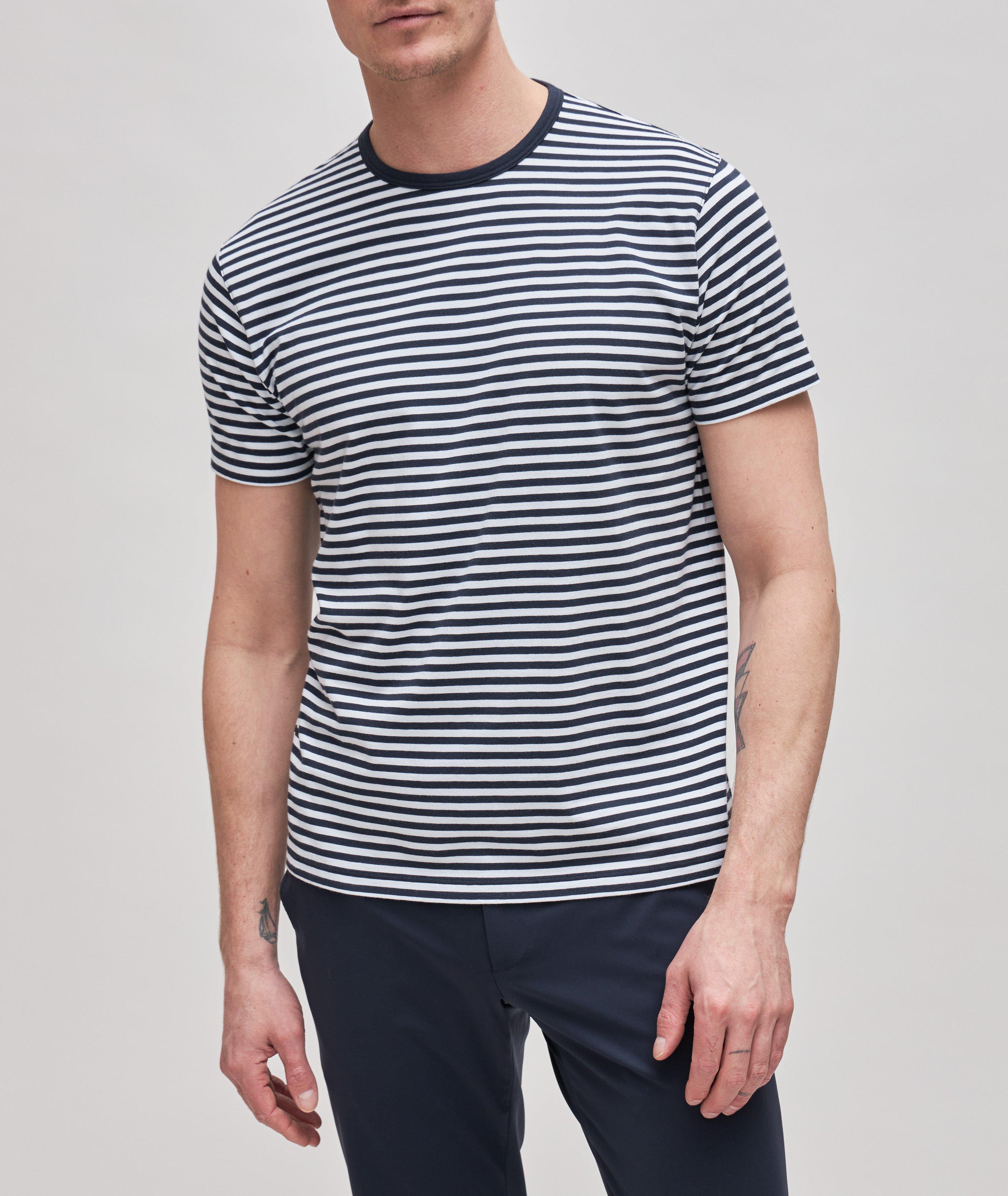 Striped Pima Stretch-Cotton T-Shirt image 2