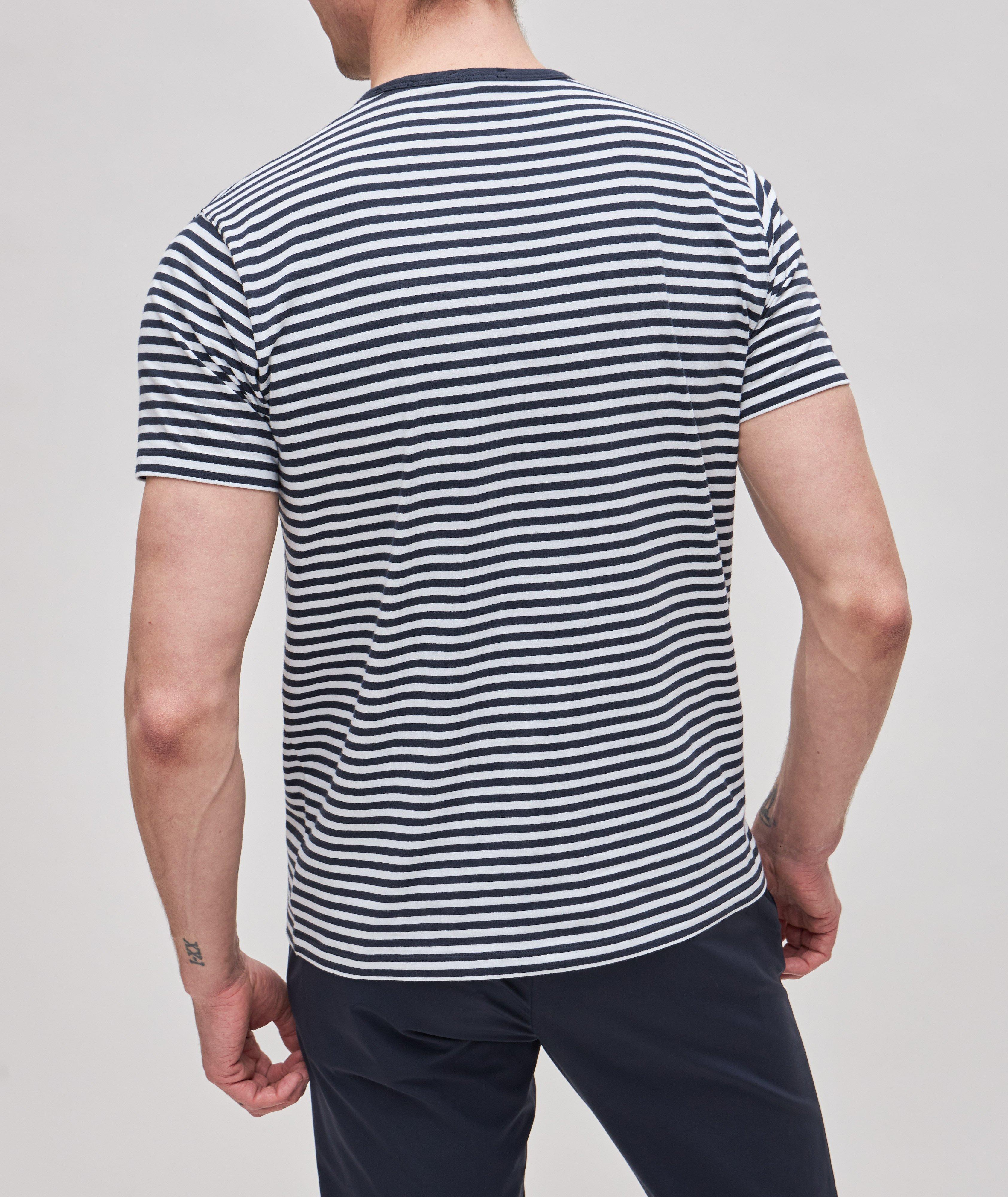 Striped Pima Stretch-Cotton T-Shirt image 3