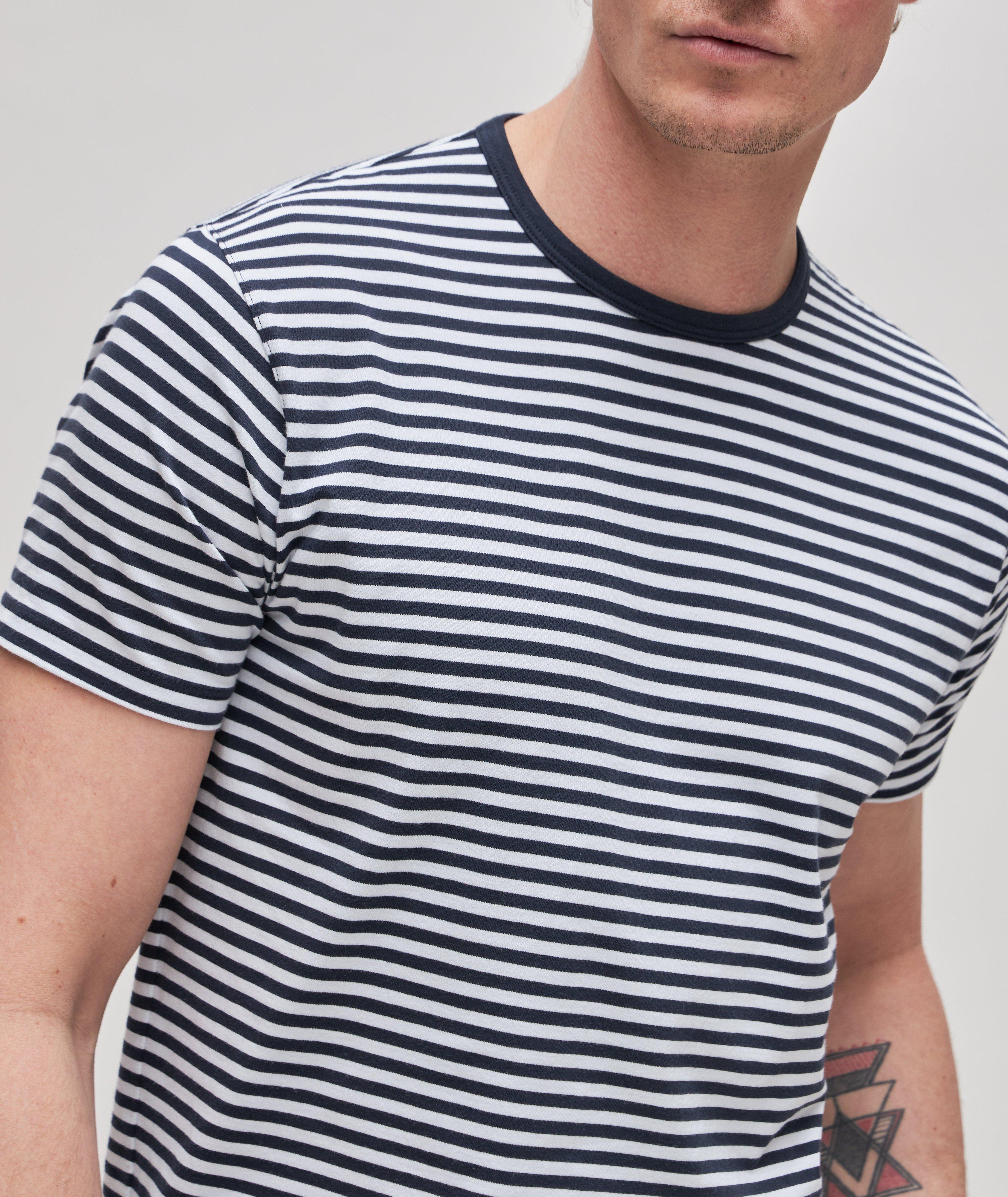 Striped Pima Stretch-Cotton T-Shirt image 4