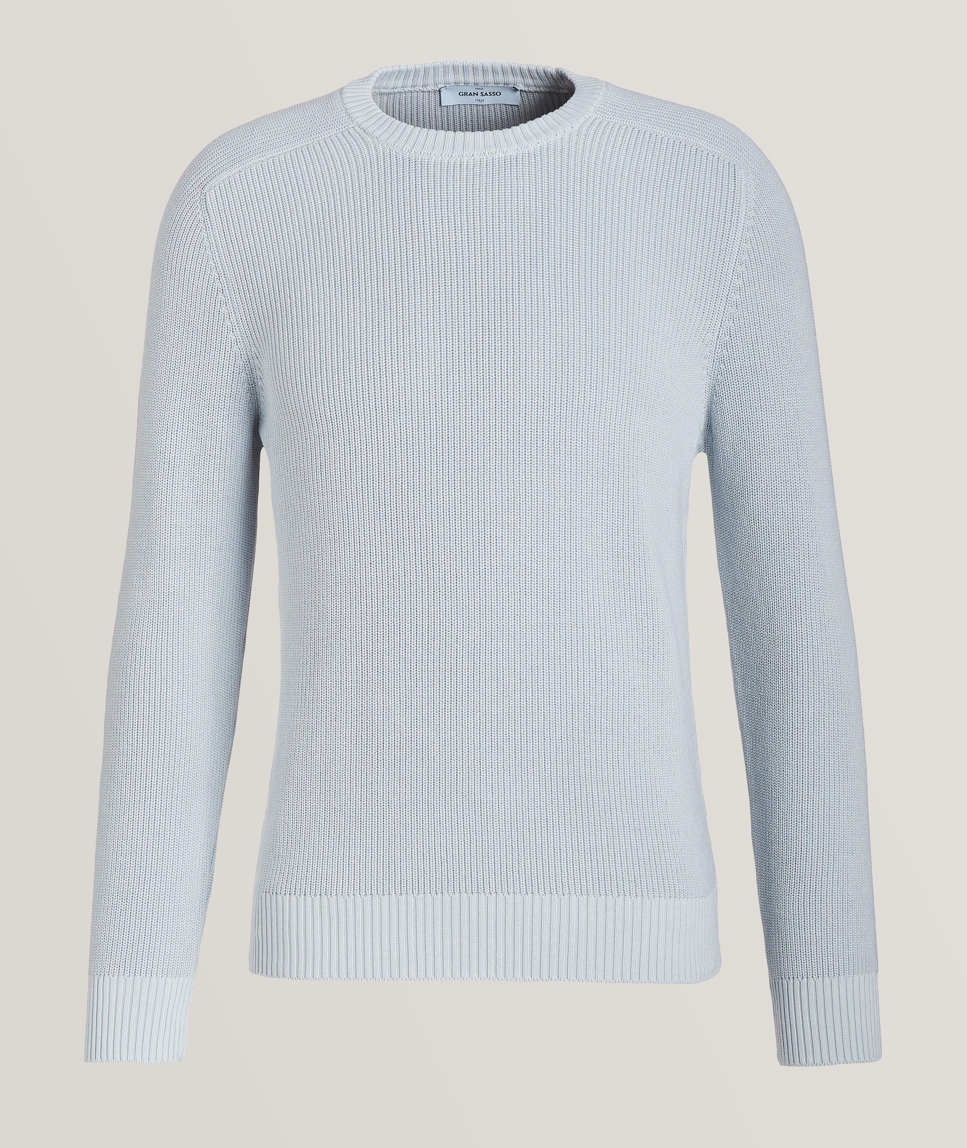 Ribbed Knit Cotton Sweater image 0