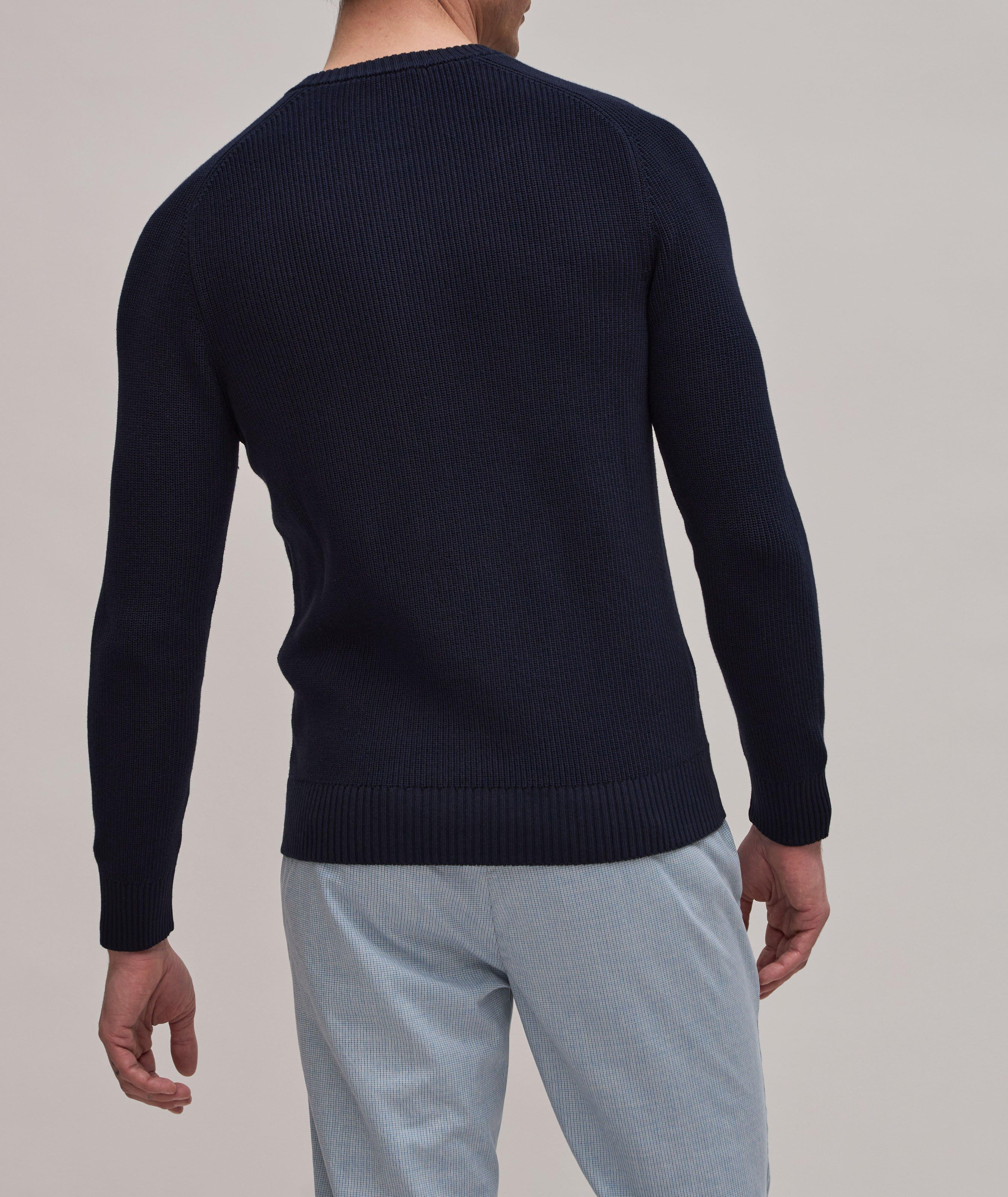 Ribbed Knit Cotton Sweater image 2