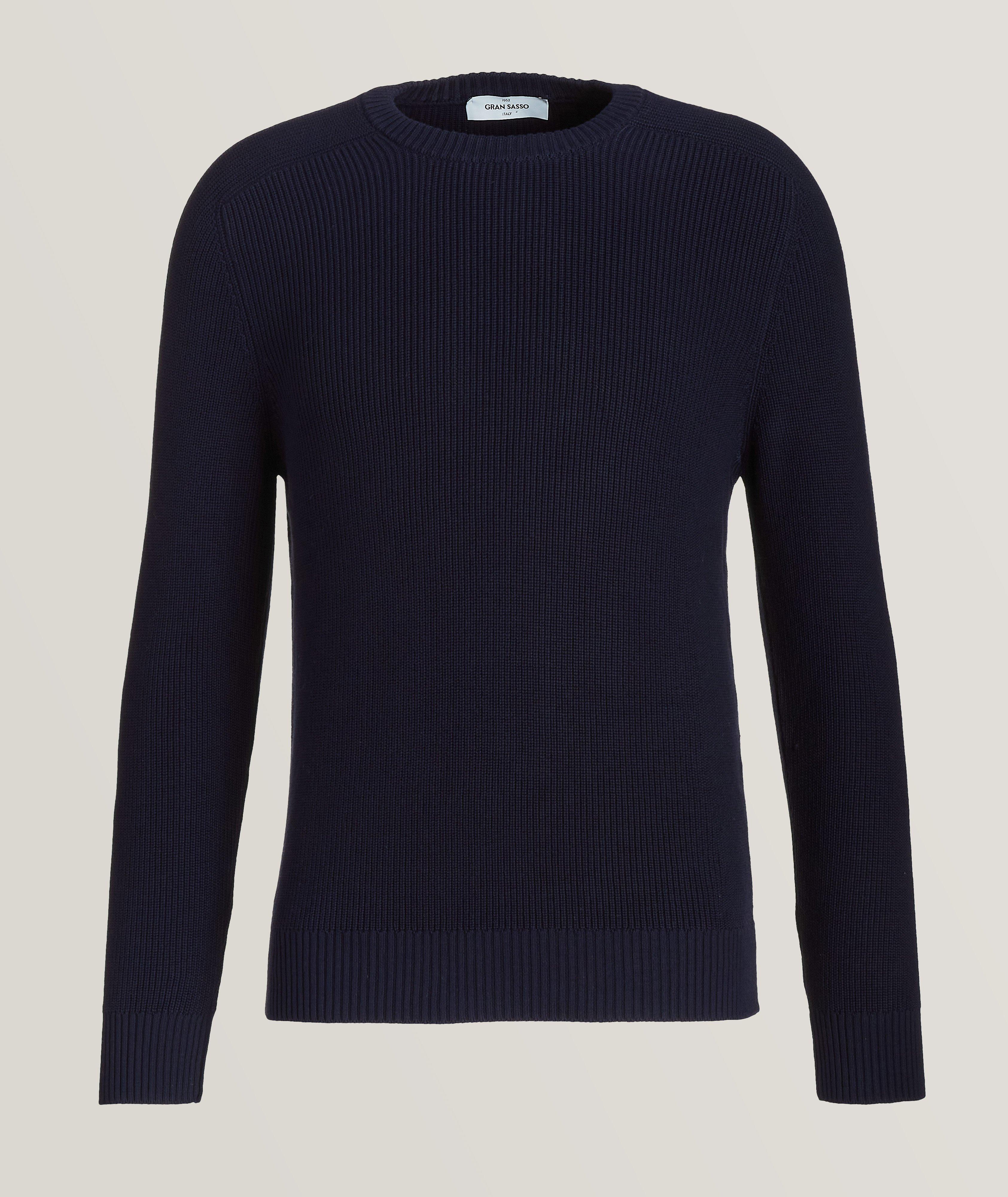 Ribbed Knit Cotton Sweater image 0