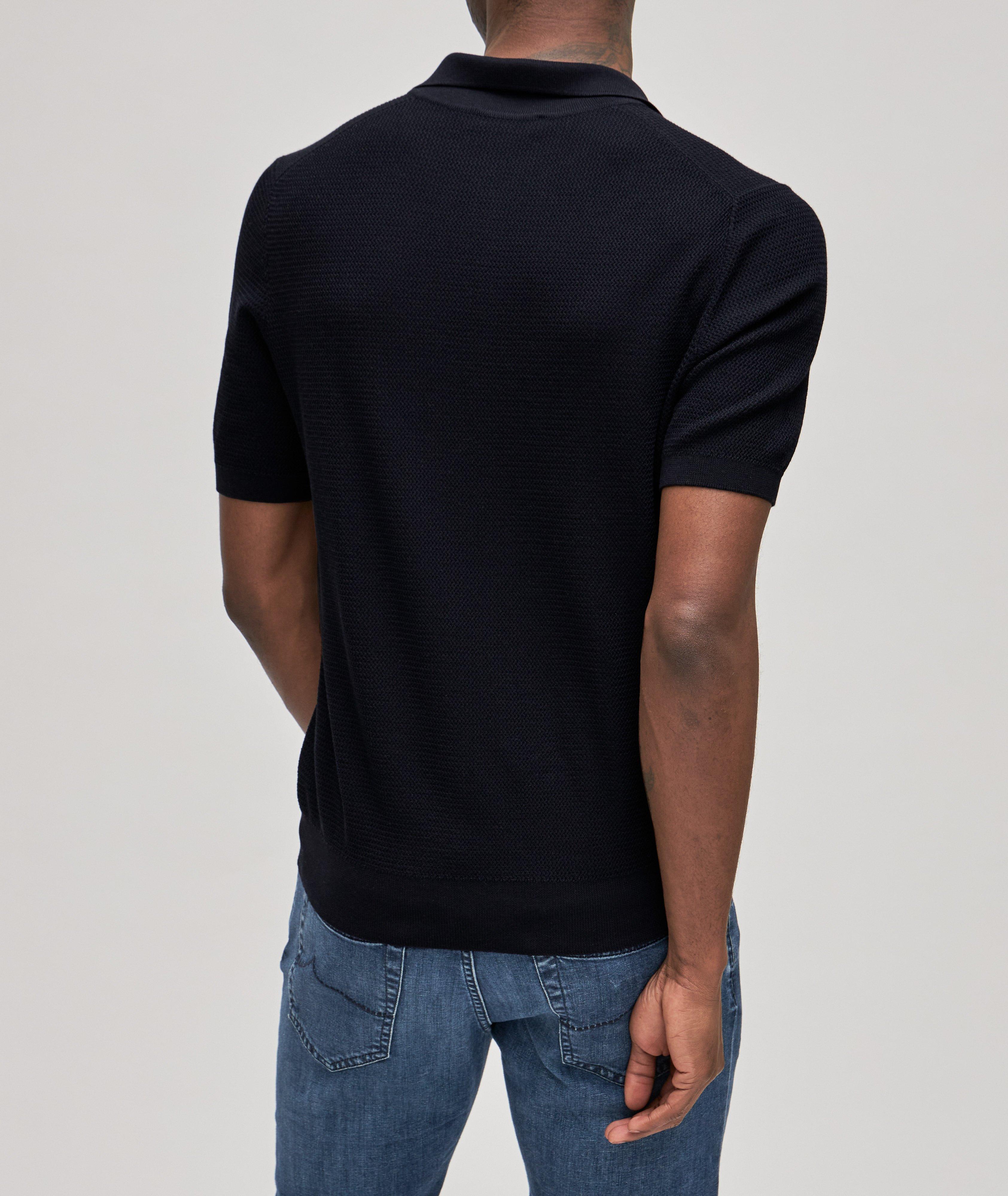 Silk-Cotton Johnny Collar Polo image 2