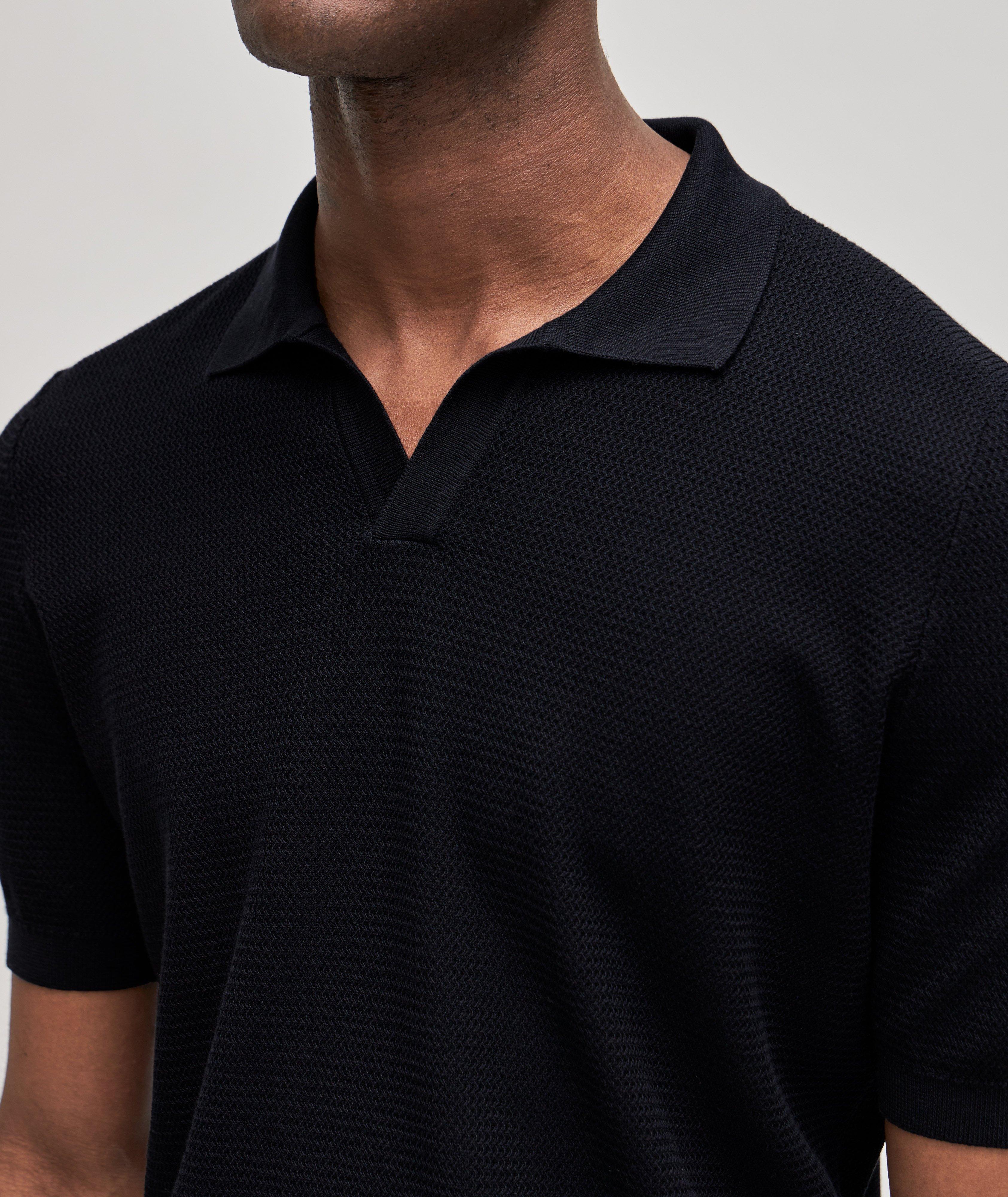 Silk-Cotton Johnny Collar Polo image 3