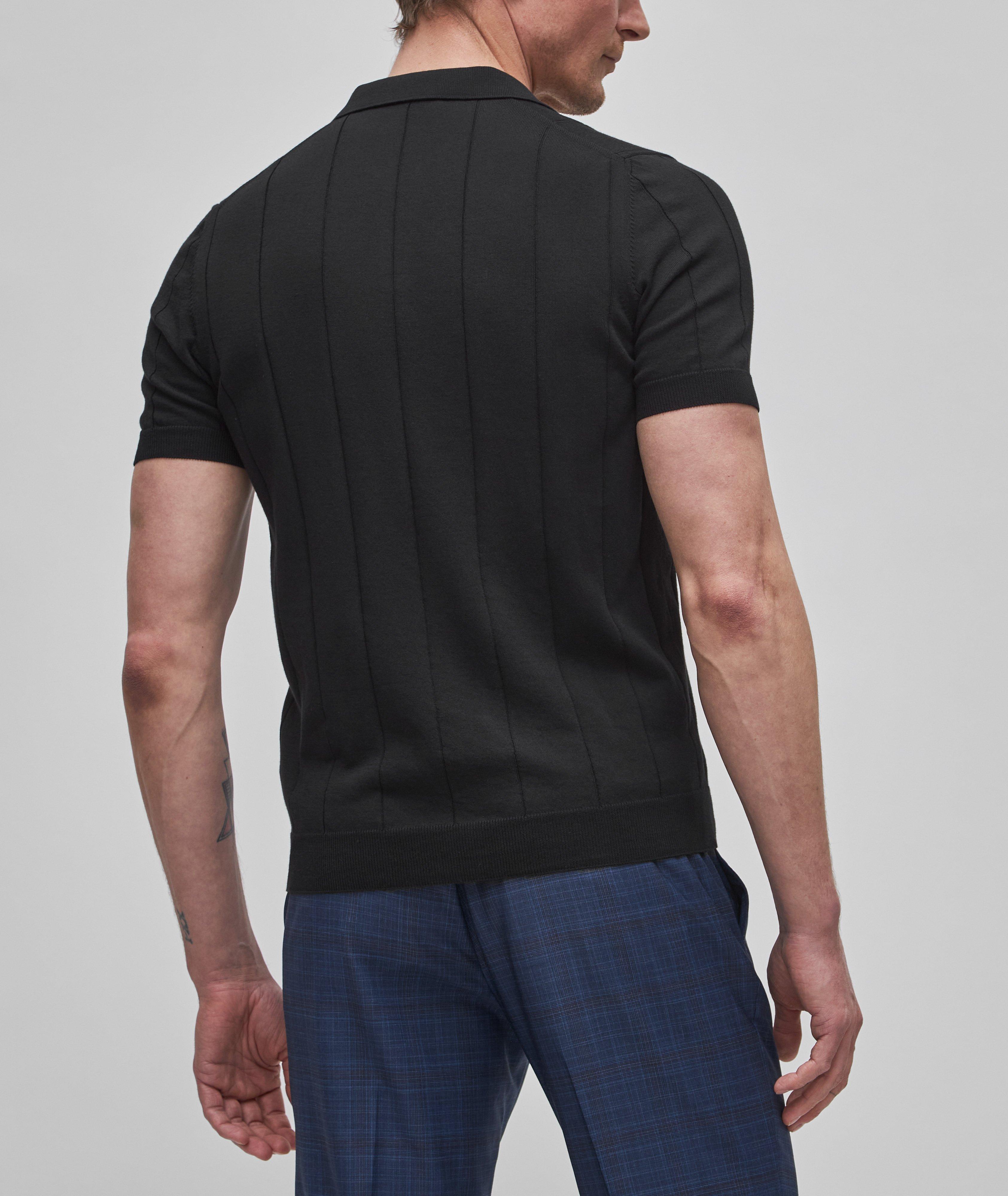 Short-Sleeve Johnny Collar Dropstitch Polo image 2