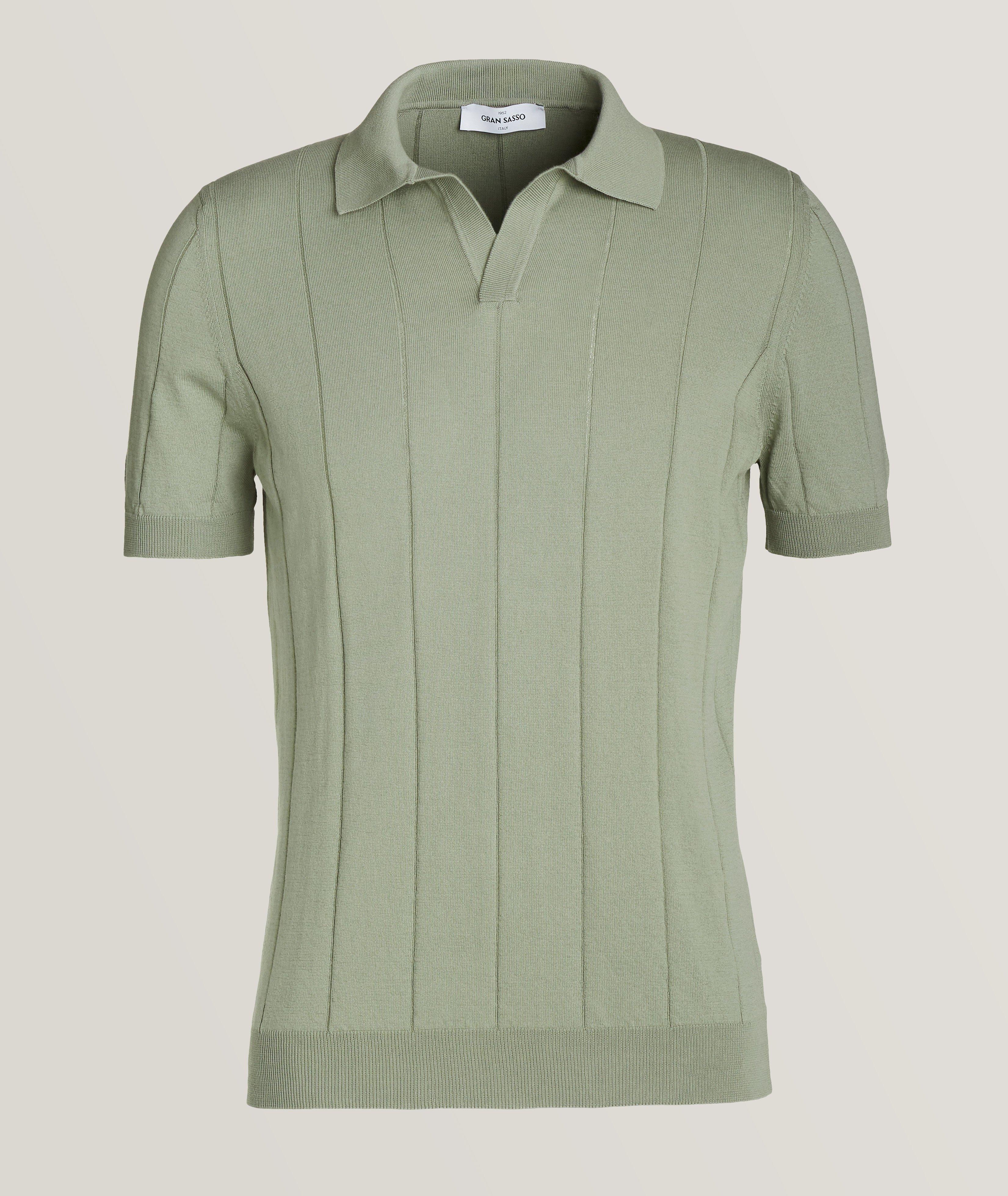 Knitted Dropstitch Cotton Polo image 0