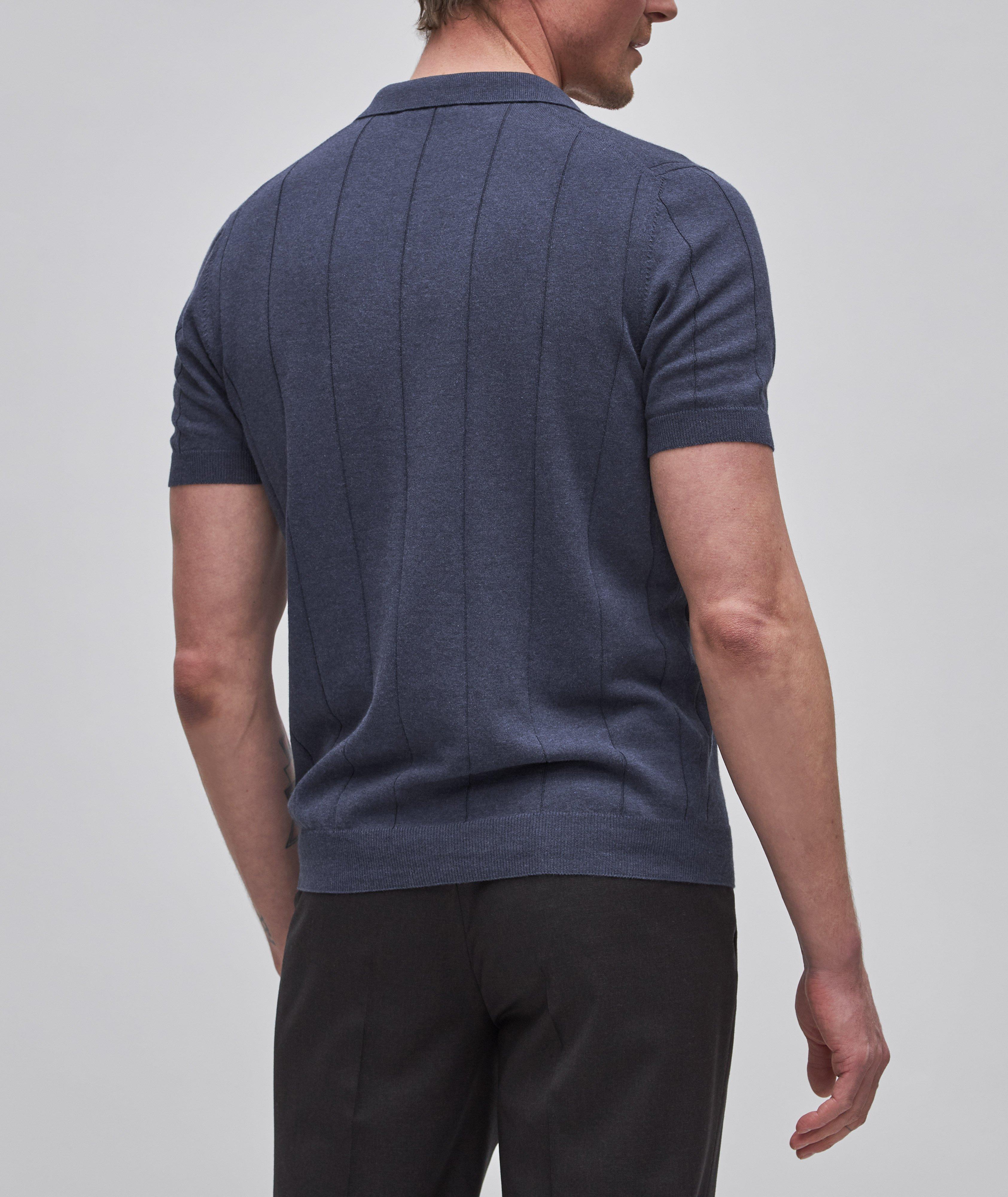Short-Sleeve Johnny Collar Dropstitch Polo image 2