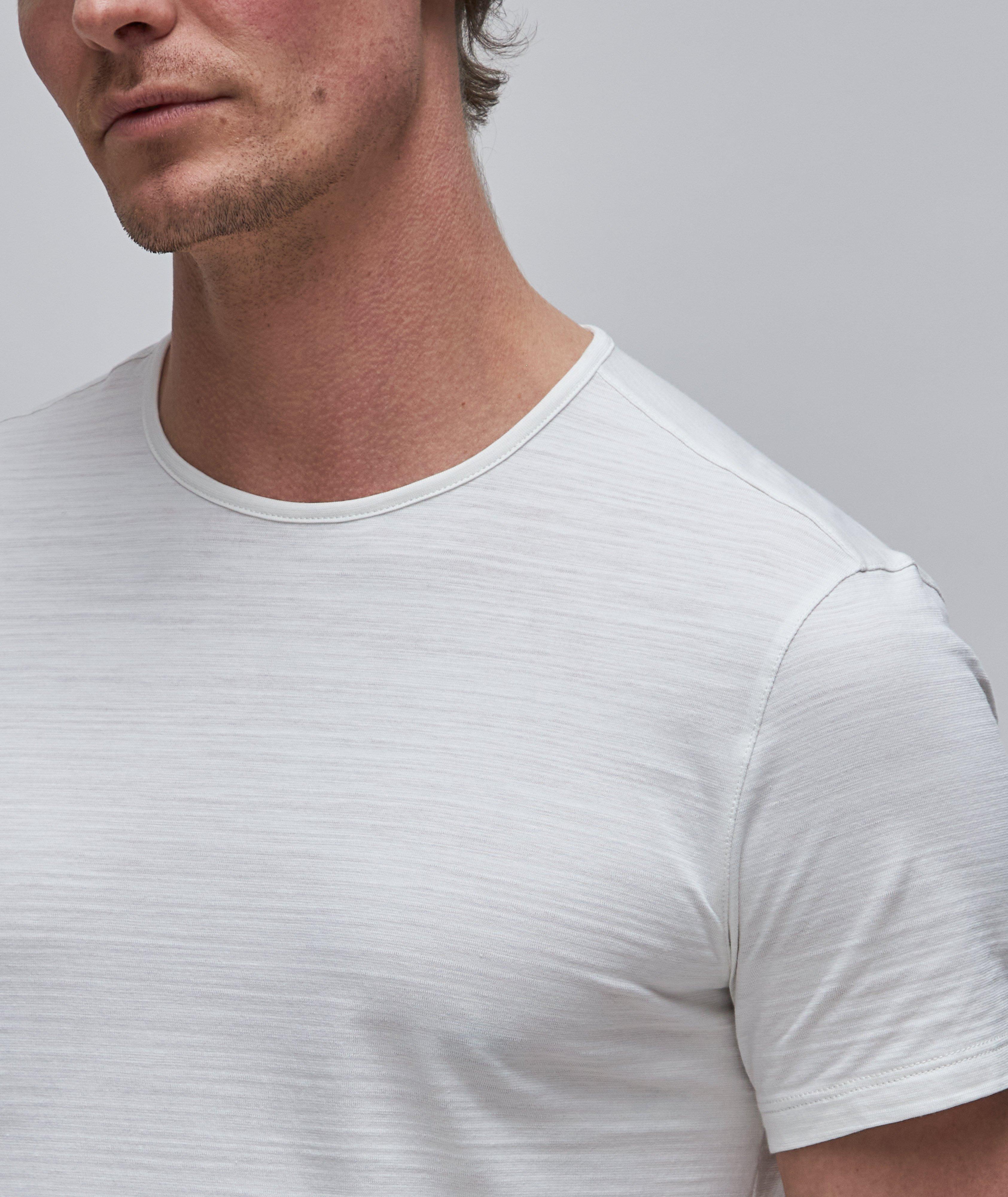 T-shirt en coton pima irrégulier à encolure ronde image 3