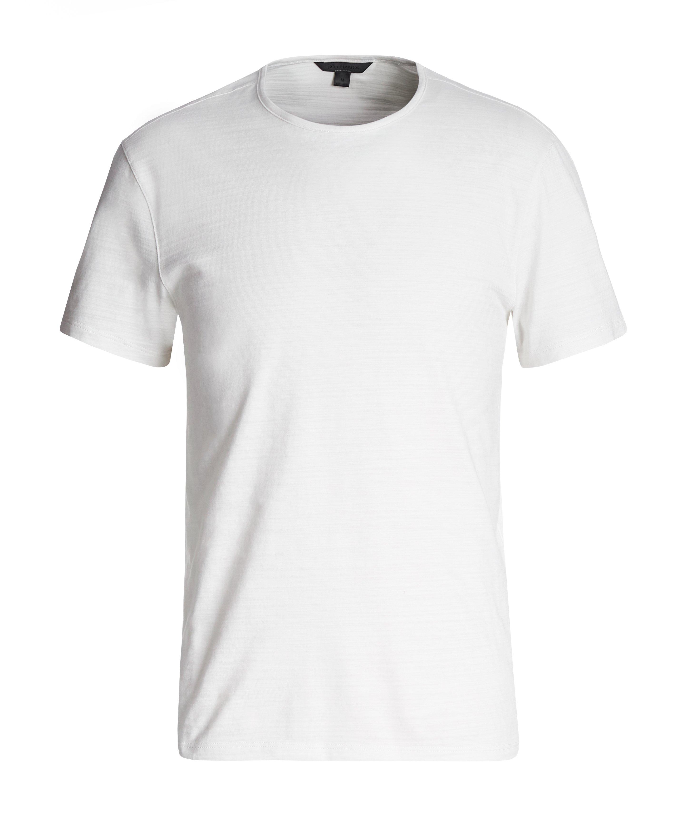 T-shirt en coton pima irrégulier à encolure ronde image 0