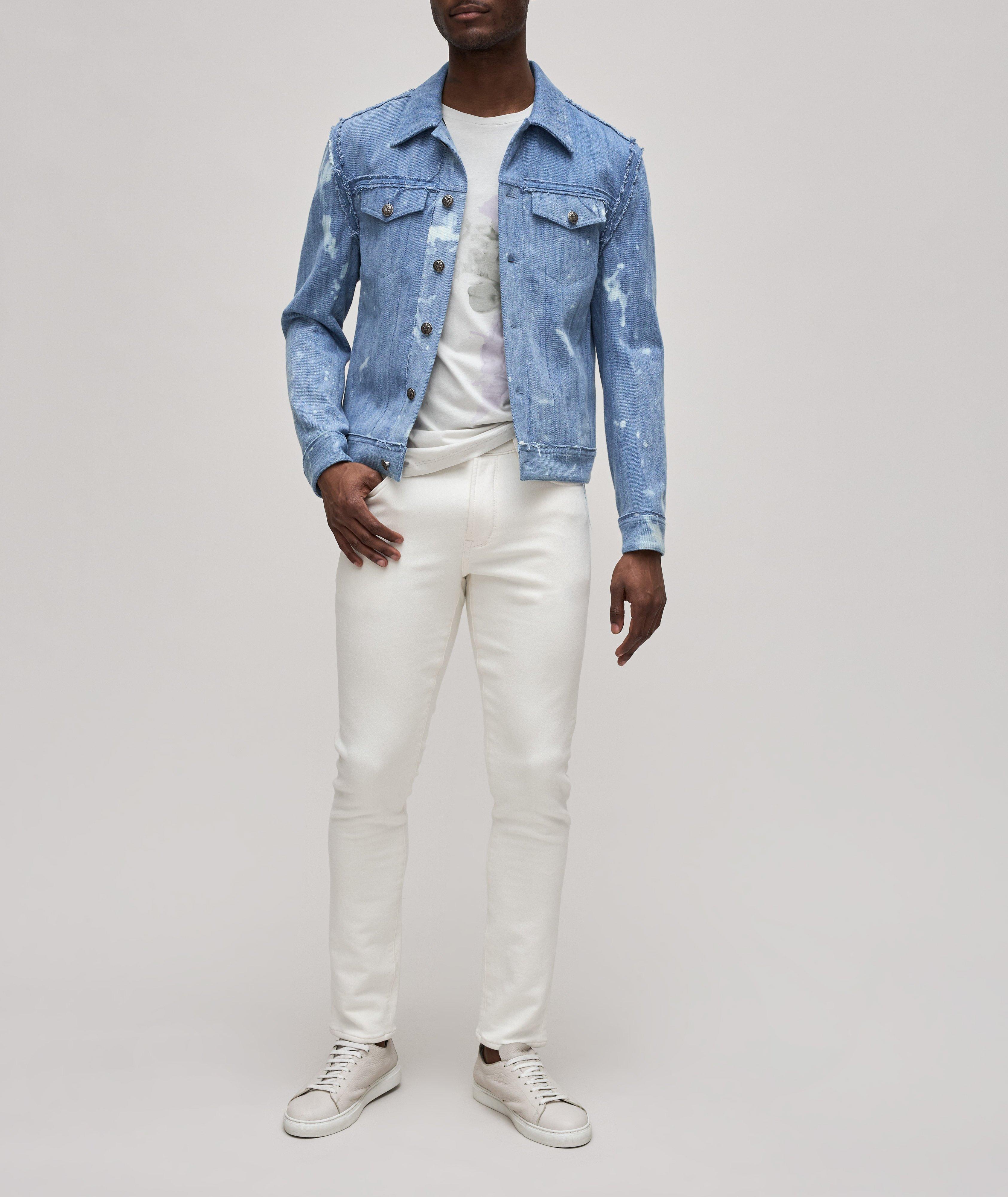 Paint Splatter Denim Trucker Jacket image 1