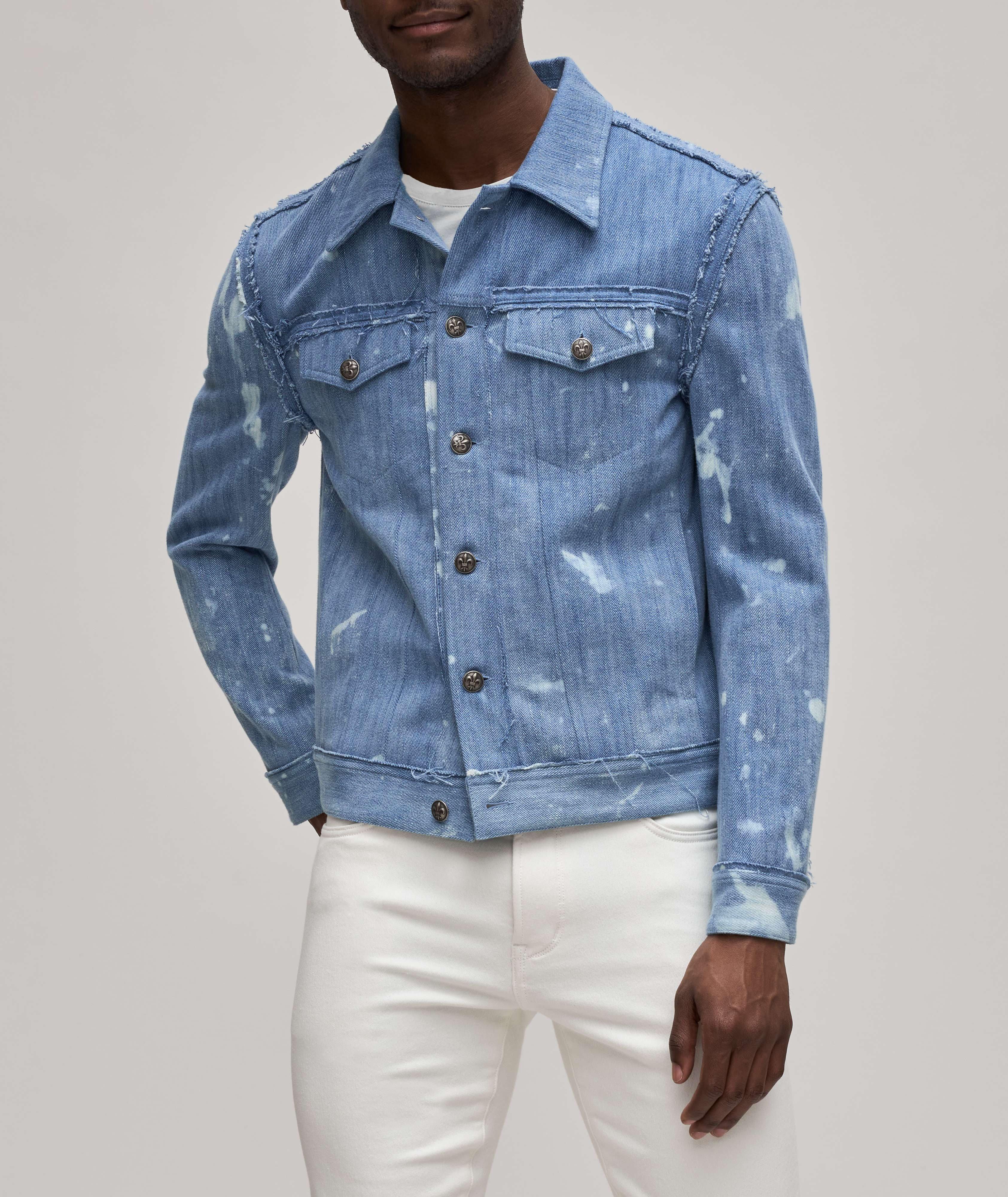Paint Splatter Denim Trucker Jacket image 2