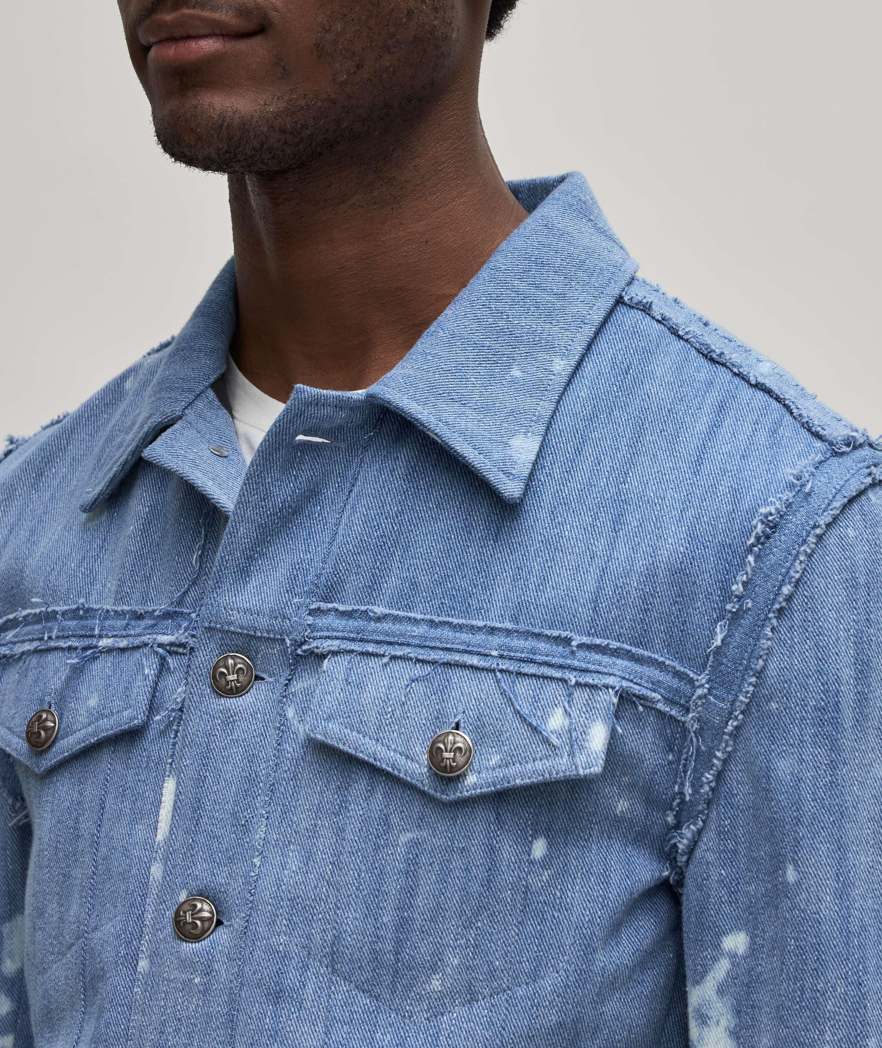 Paint Splatter Denim Trucker Jacket image 4