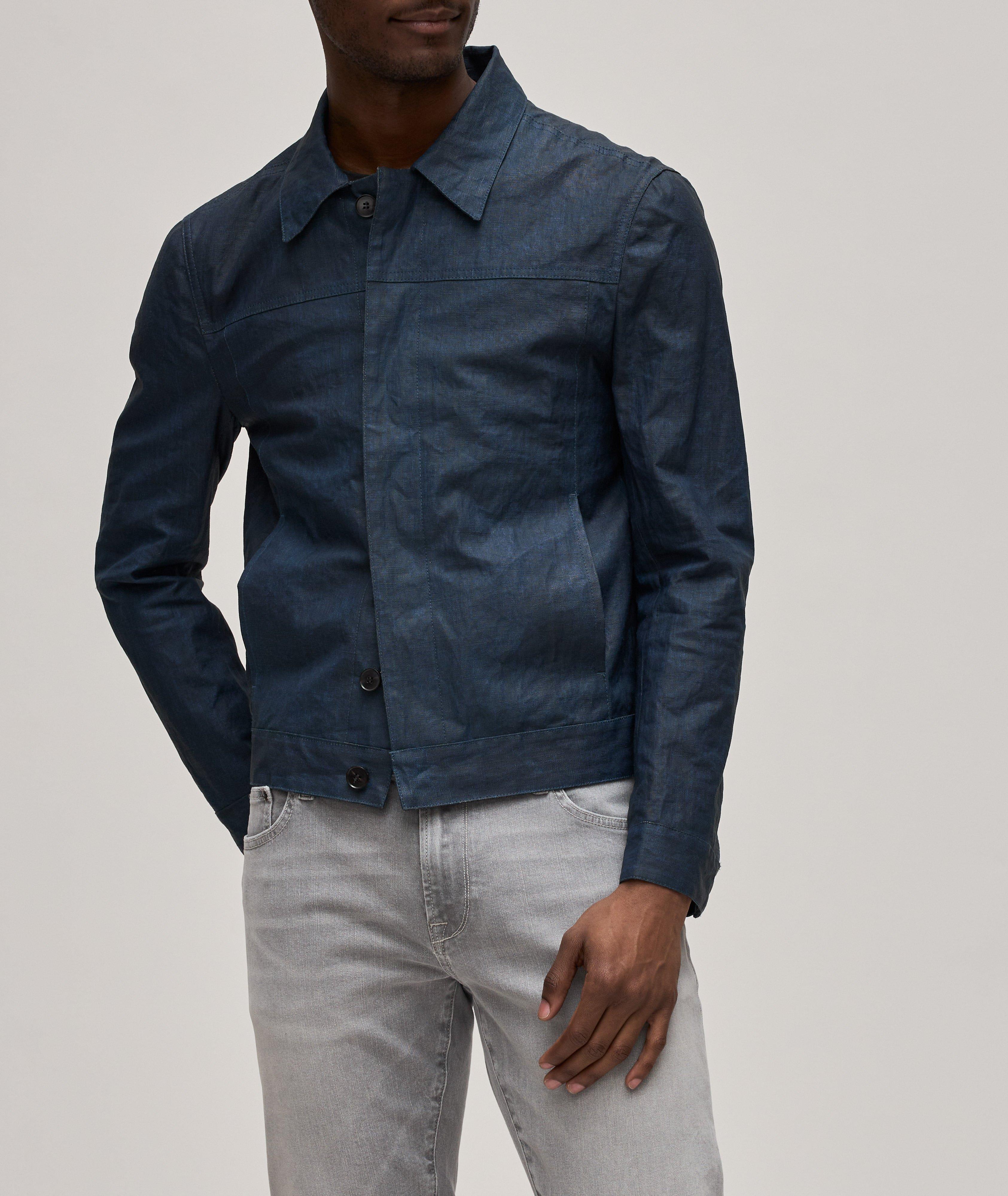 Blouson en lin enduit image 2