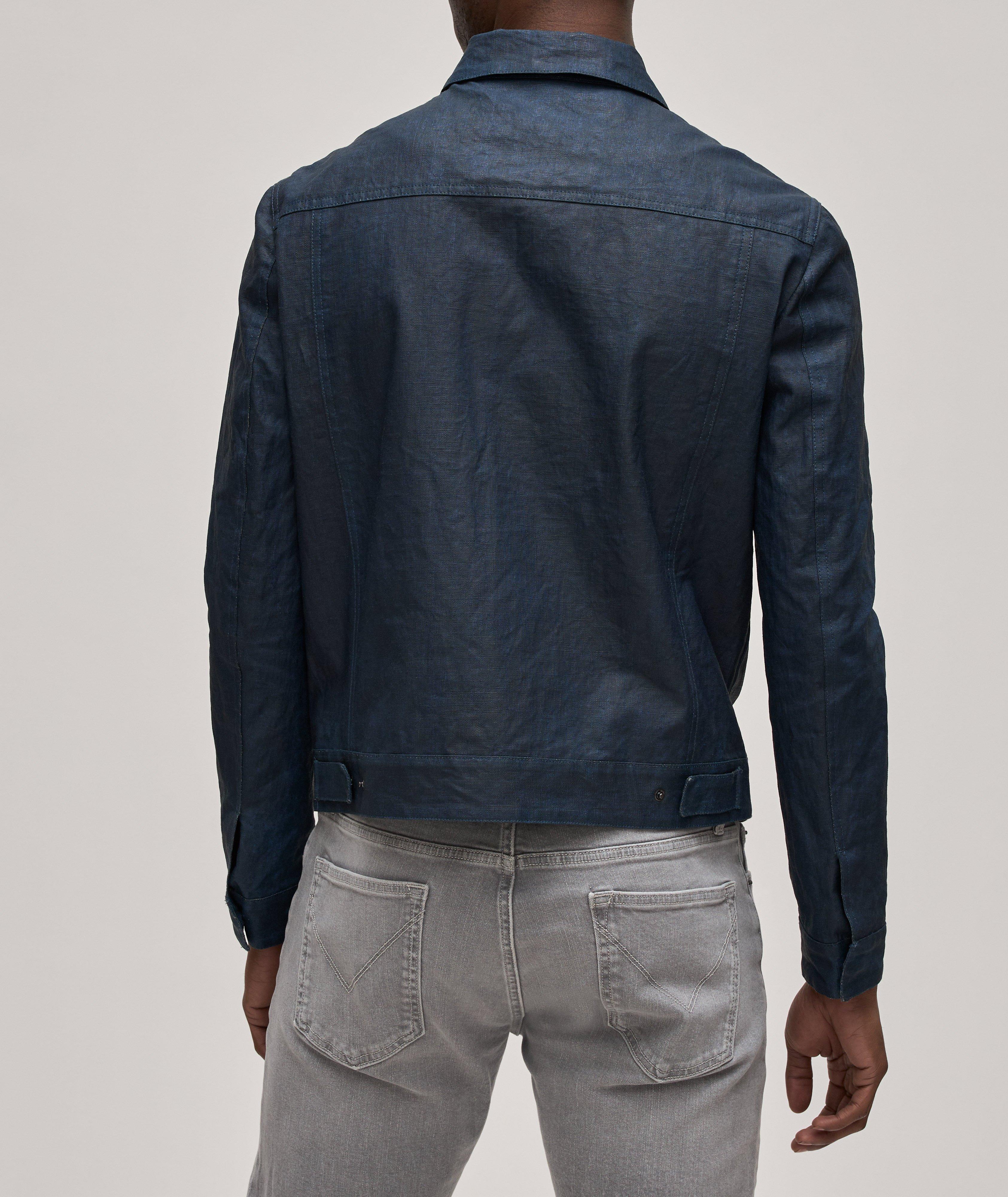 Blouson en lin enduit image 3