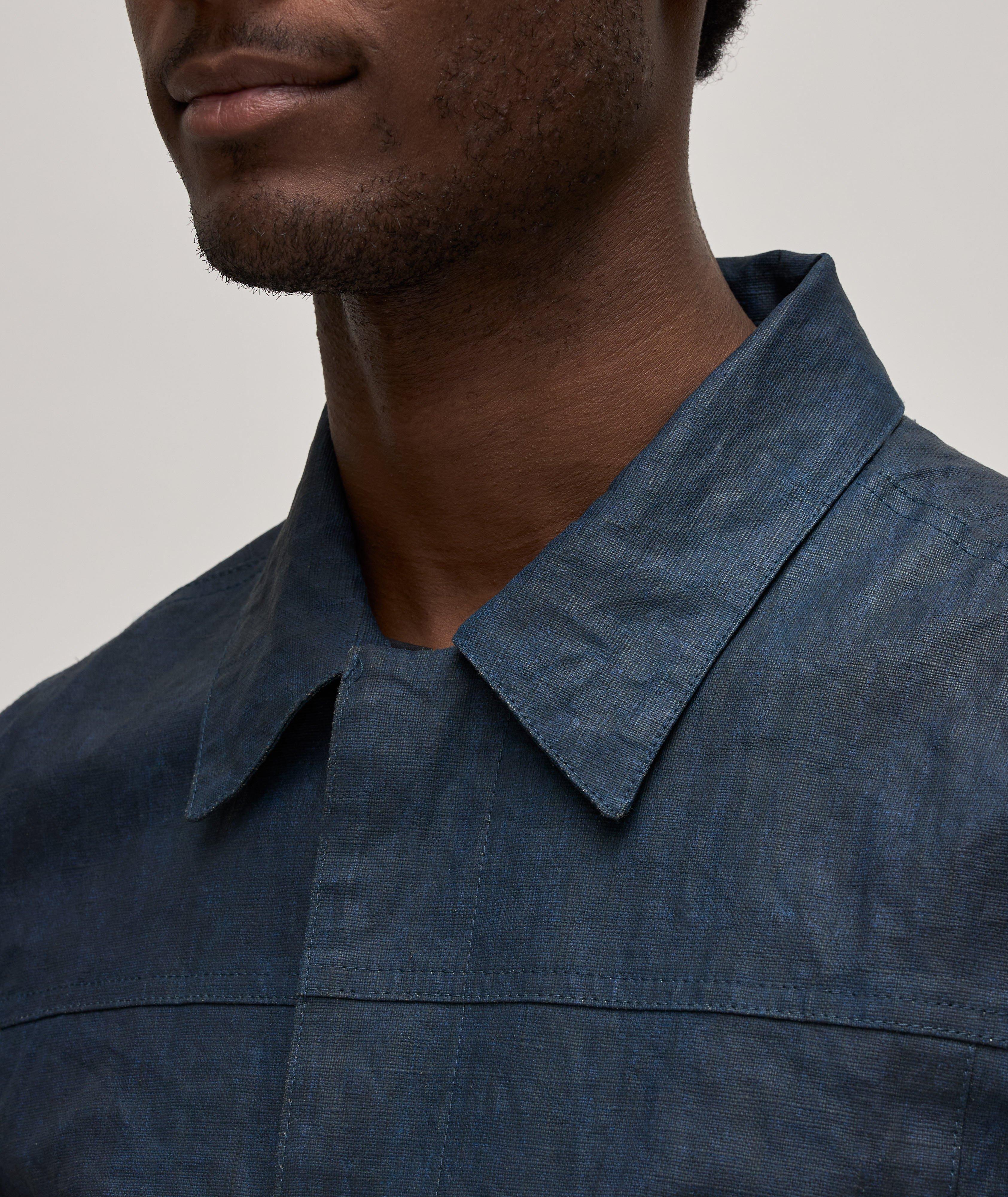 Blouson en lin enduit image 4