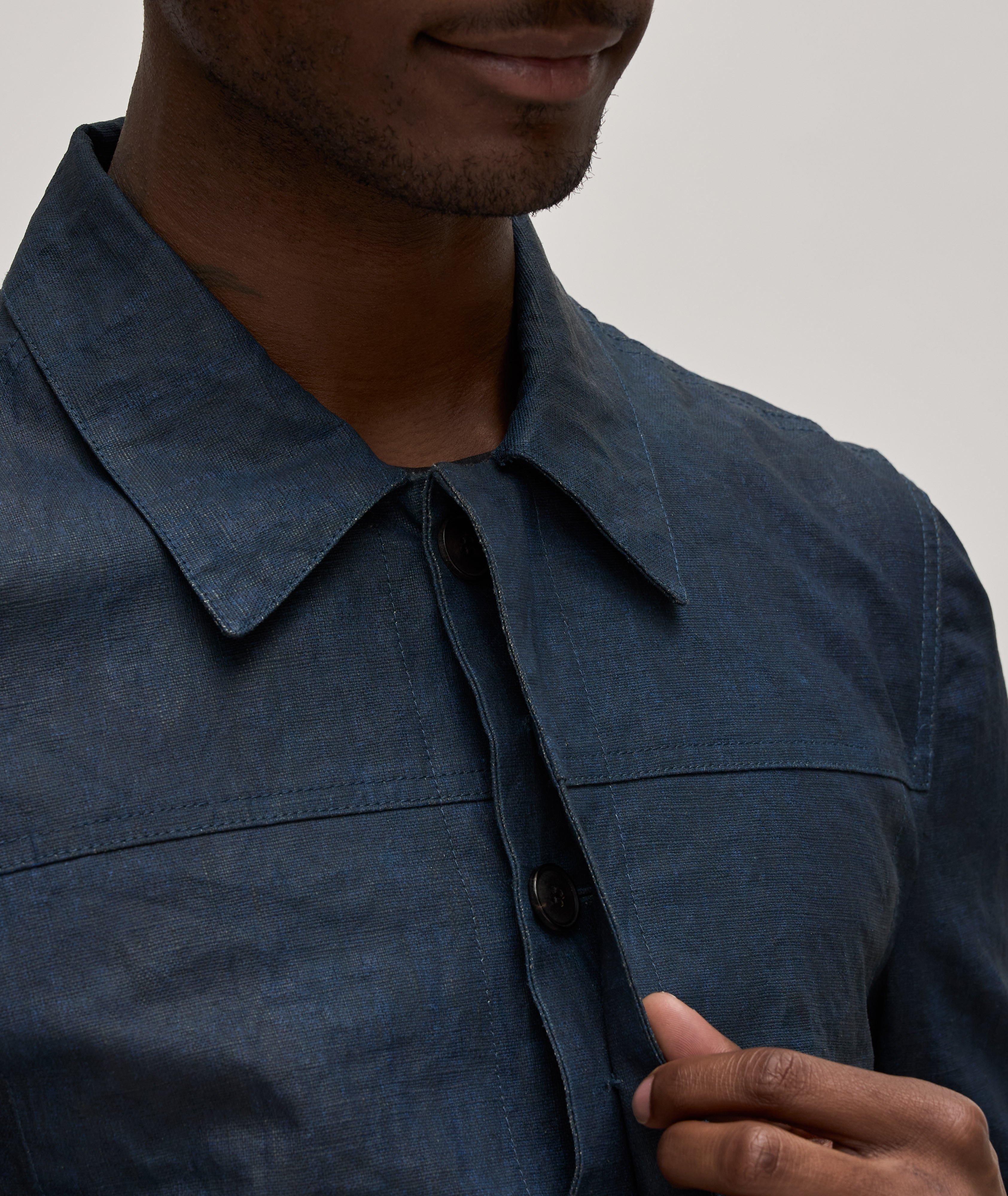 Blouson en lin enduit image 5