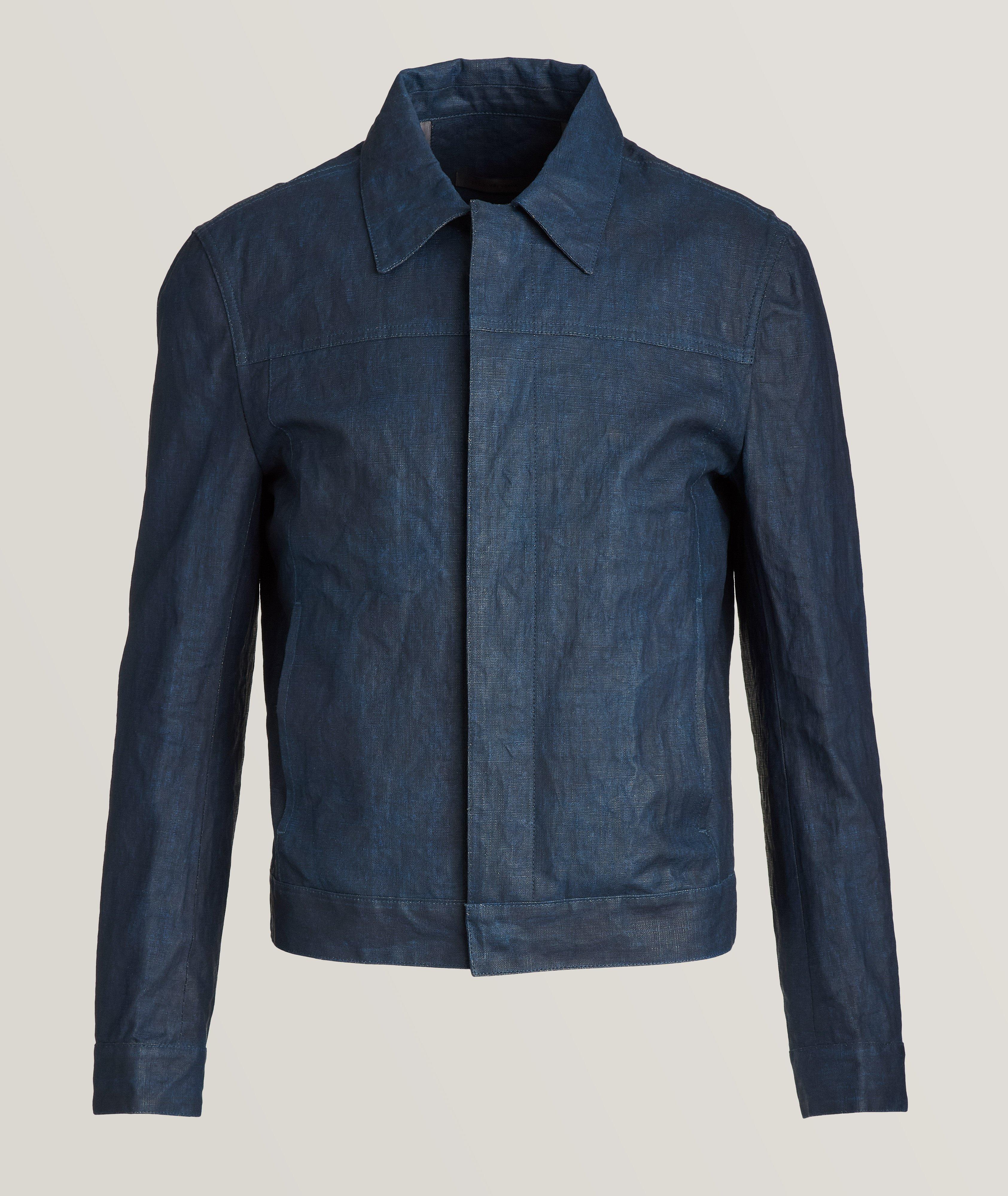 Blouson en lin enduit image 0