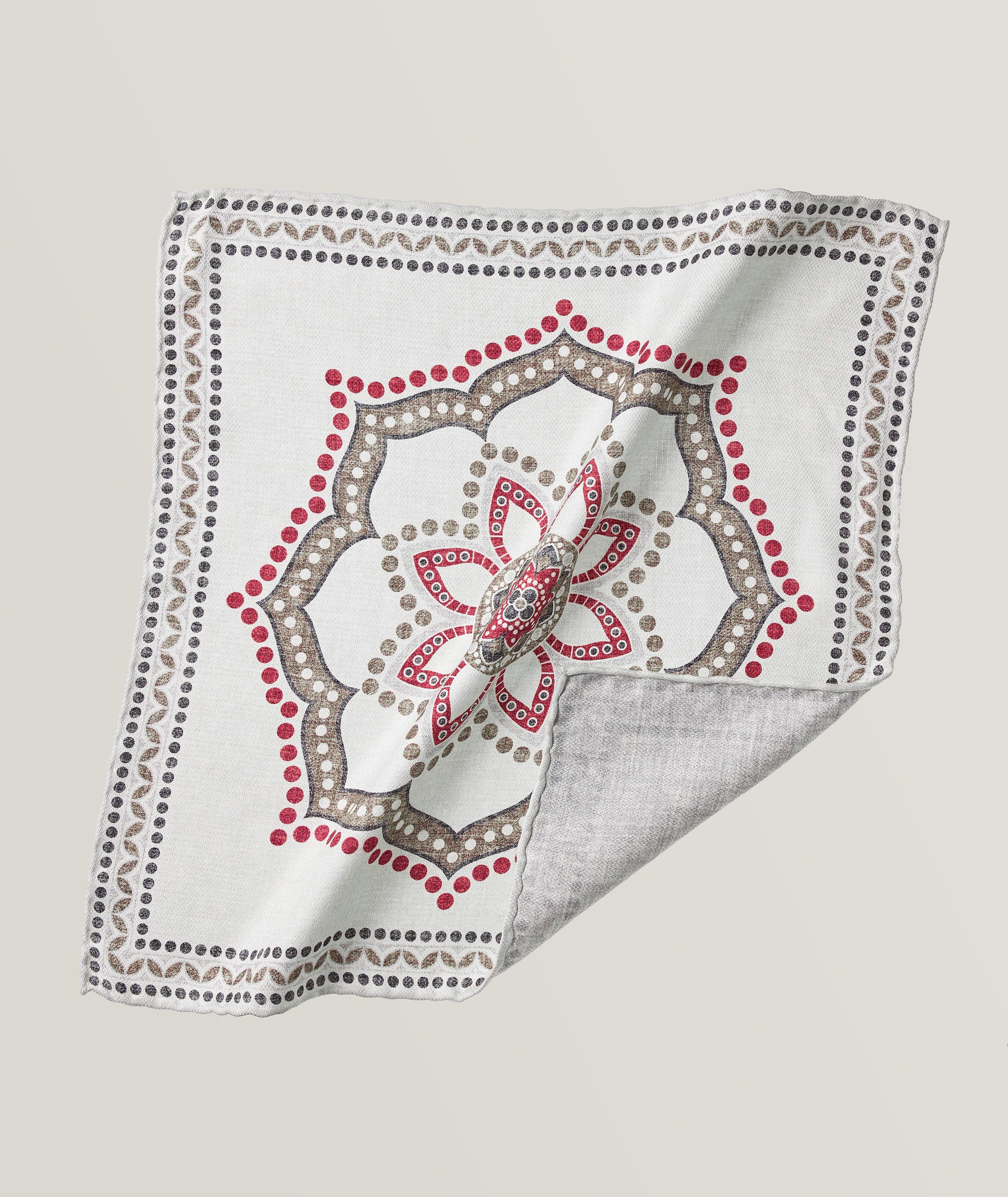 Silk Mandala Pattern Pocket Square image 0