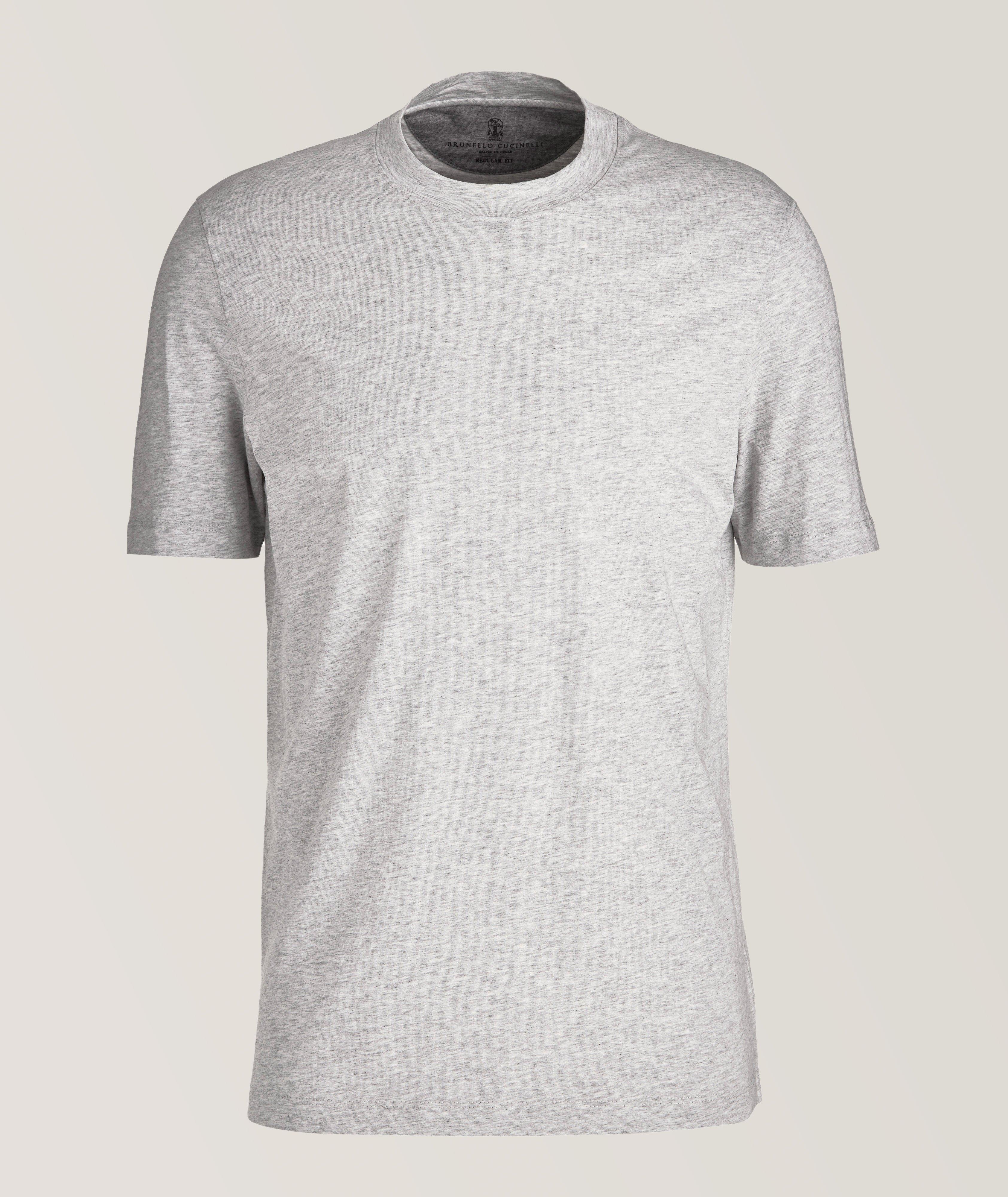T-shirt en coton à encolure ronde de coupe standard image 0