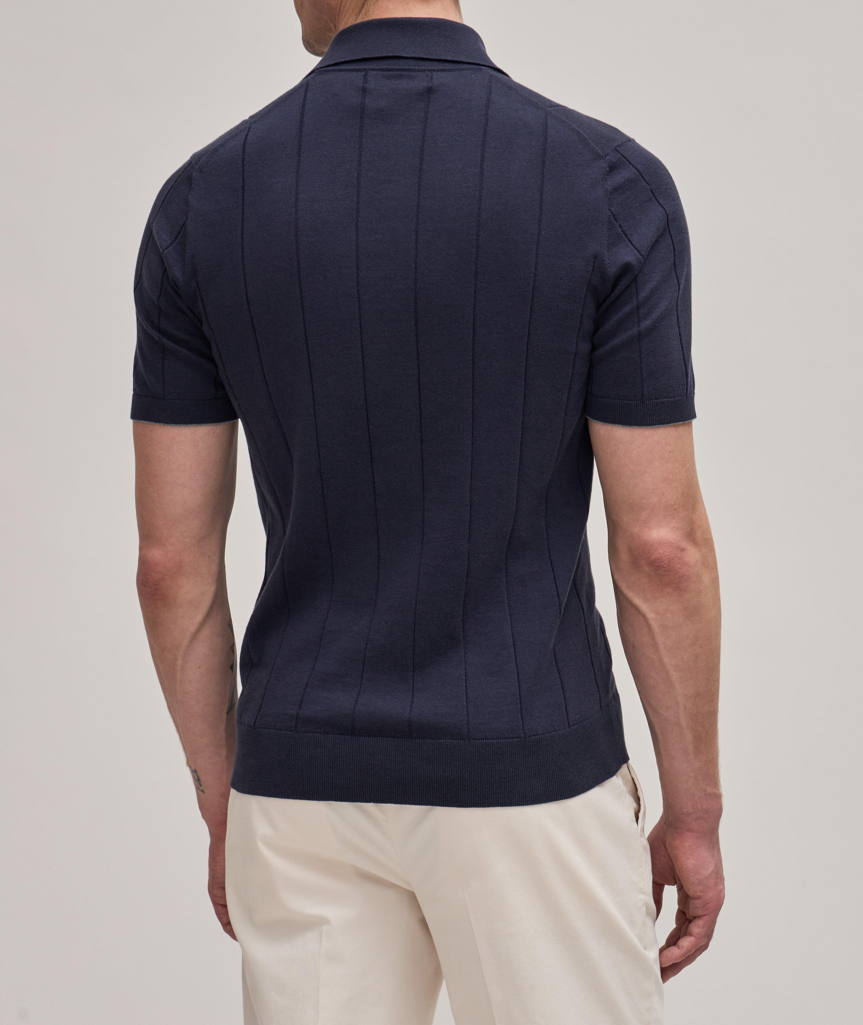 Polo en tricot côtelé de coton image 3