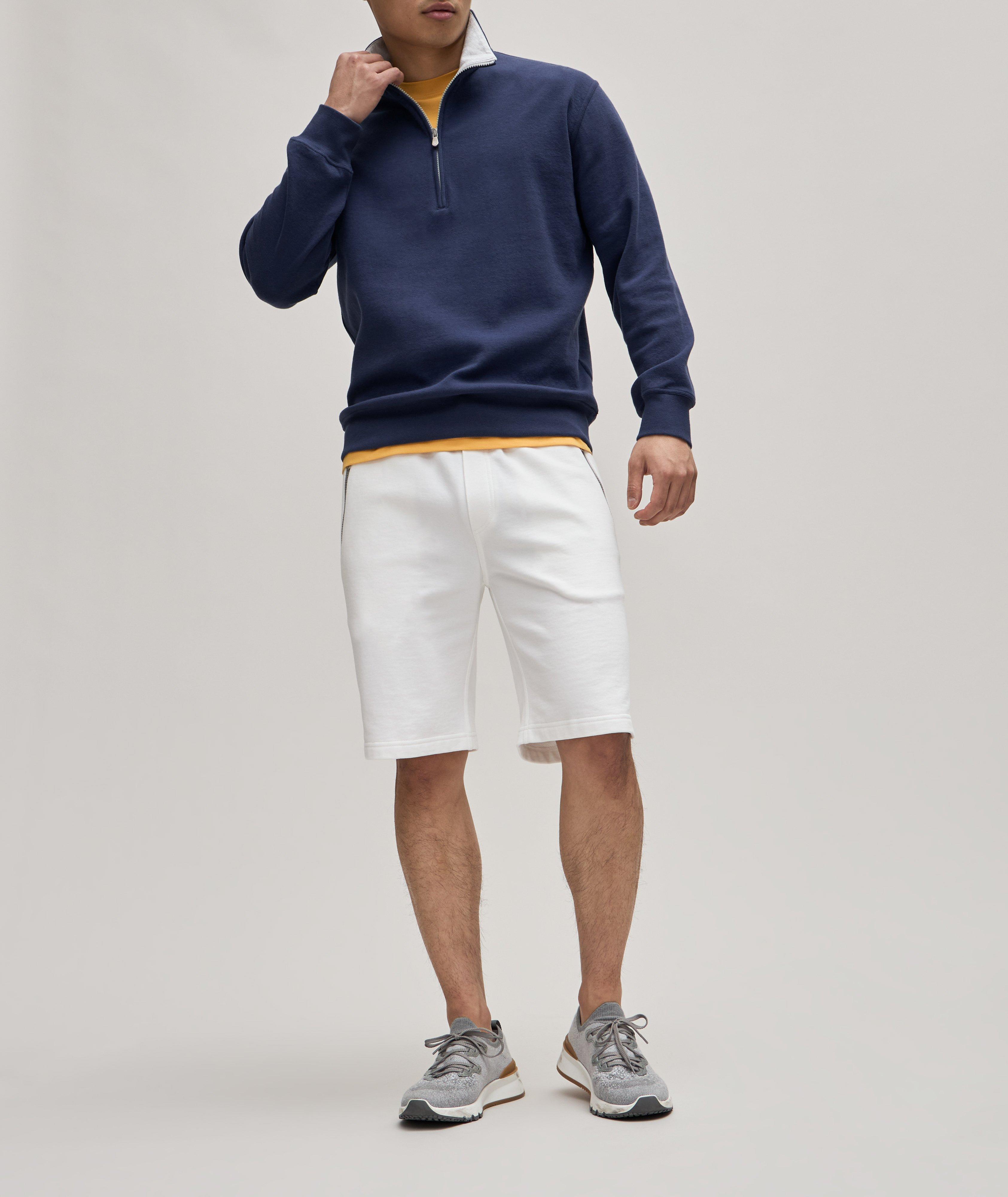 Stretch-Cotton Half Zip Sweater image 1